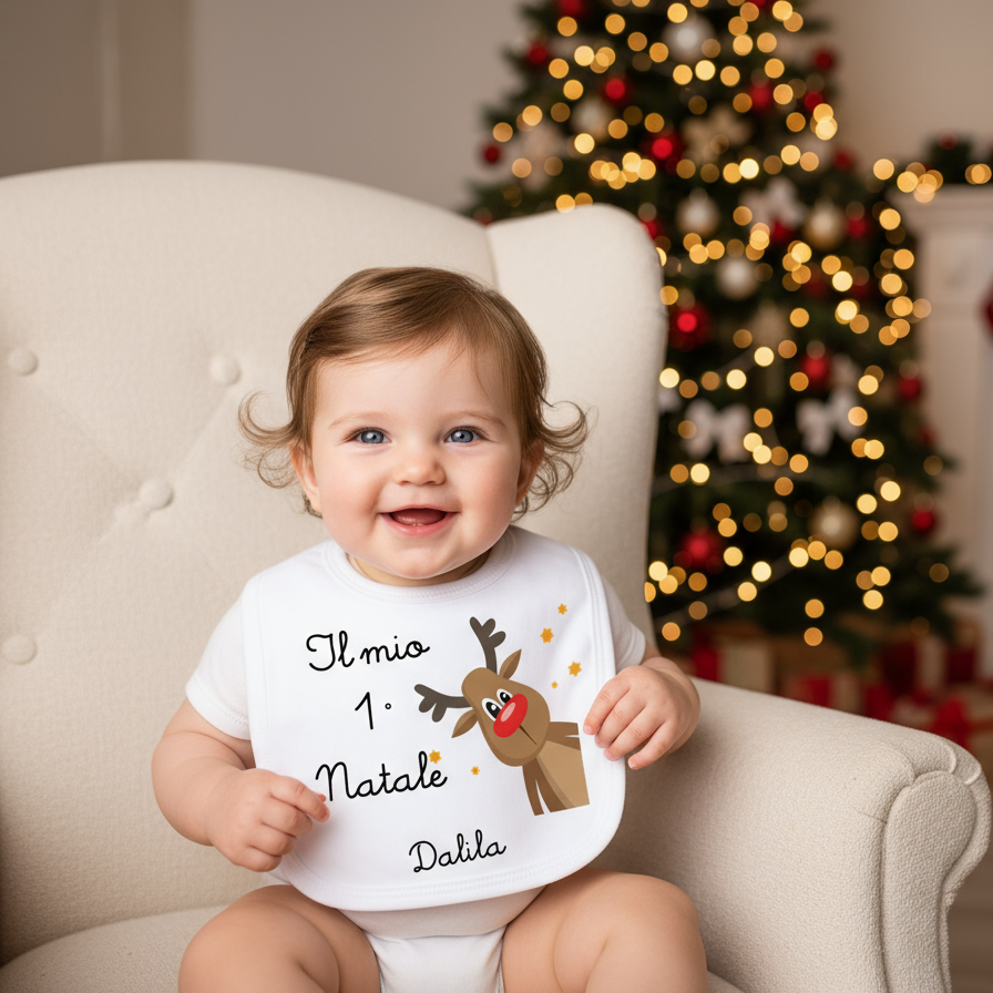 Bavaglino il mio primo Natale Personalizzabile