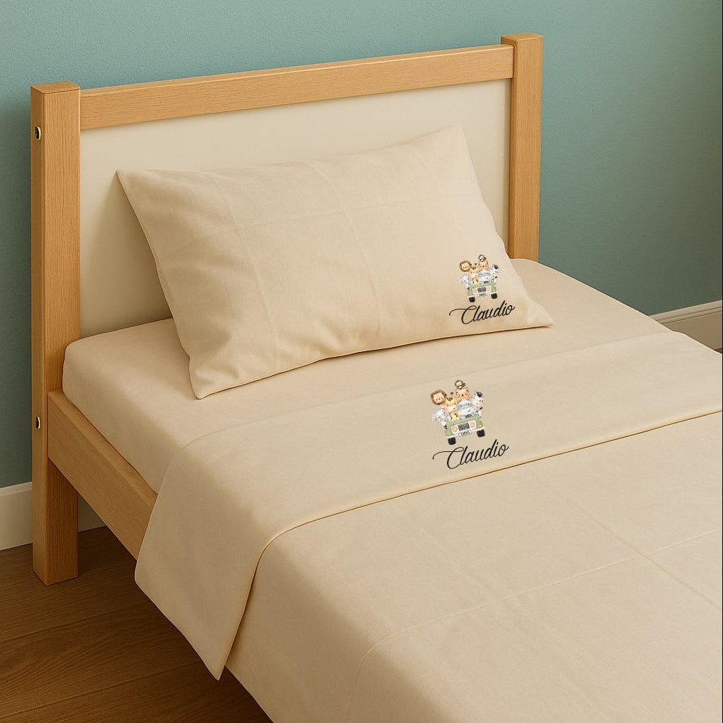 Lenzuolo personalizzabile per Asilo Sotto con ang. sopra e Federa - Be Brave Boutique
