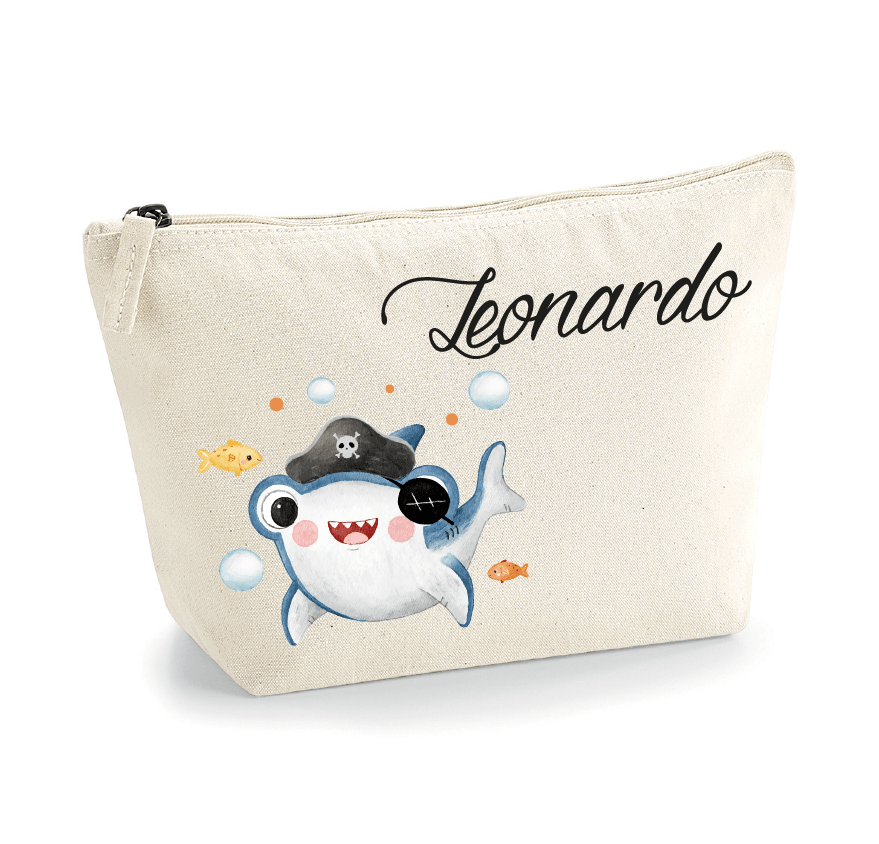 Pochette in cotone organico personalizzabile Baby Shark - Be Brave Boutique