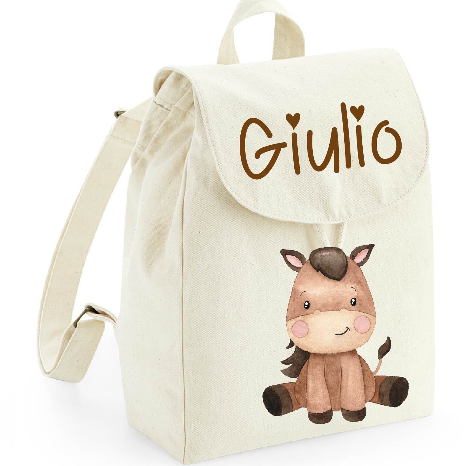 Mini Zaino in cotone Baby Horse - Be Brave Boutique