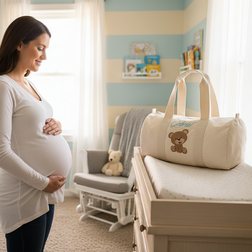 Borsone in cotone canvas personalizzato Orsetto