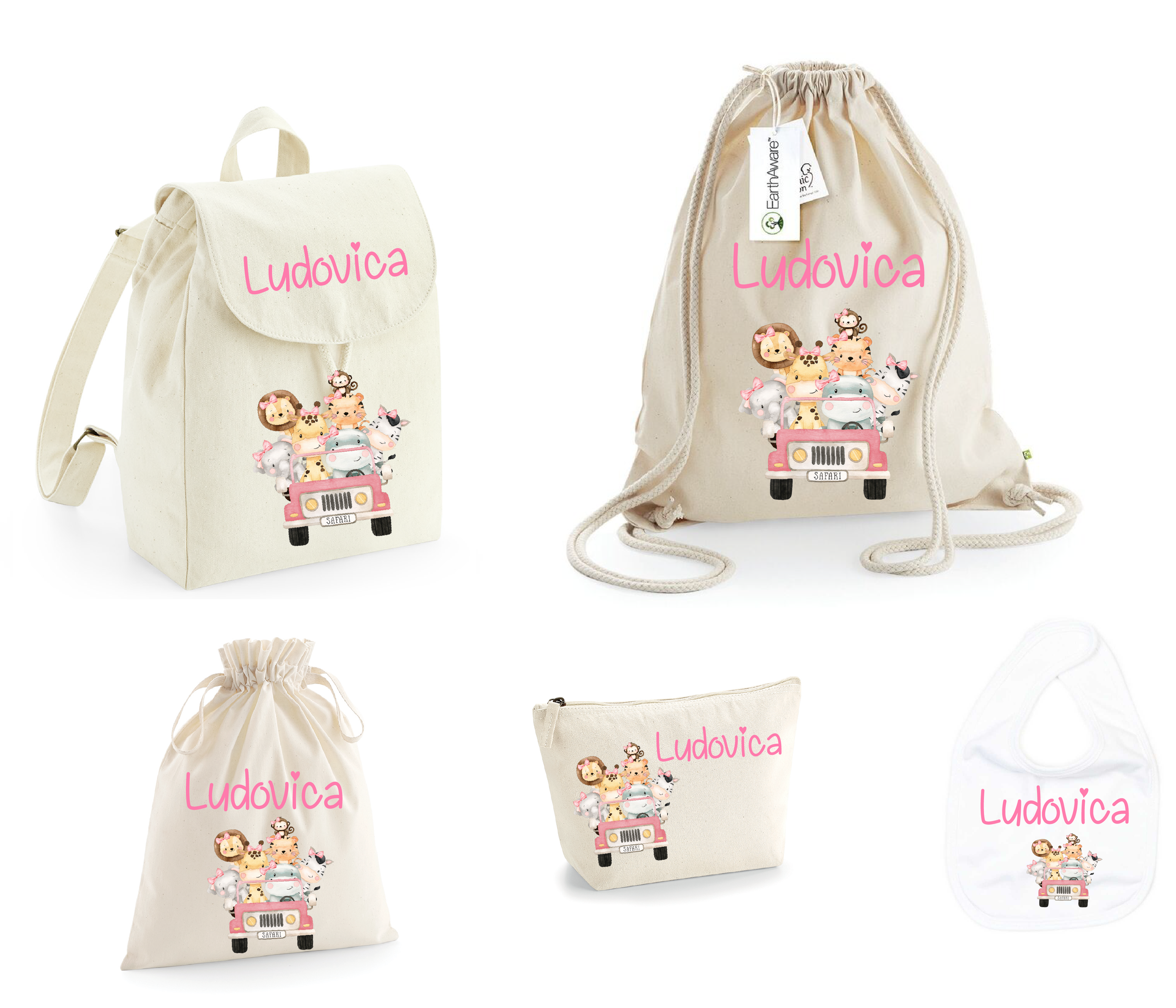 SUPER Set asilo Safari Rosa - Be Brave Boutique