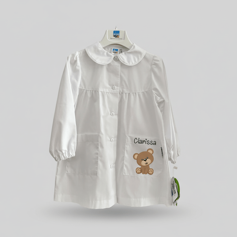 Grembiule Siggi Personalizzabile con nome e Orsetto - Be Brave Boutique