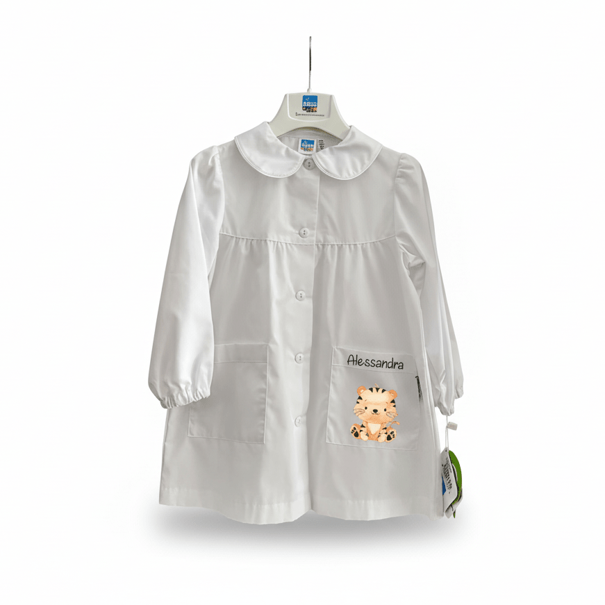 Grembiule Siggi Bimba Personalizzabile con nome e Tigrotto - Be Brave Boutique