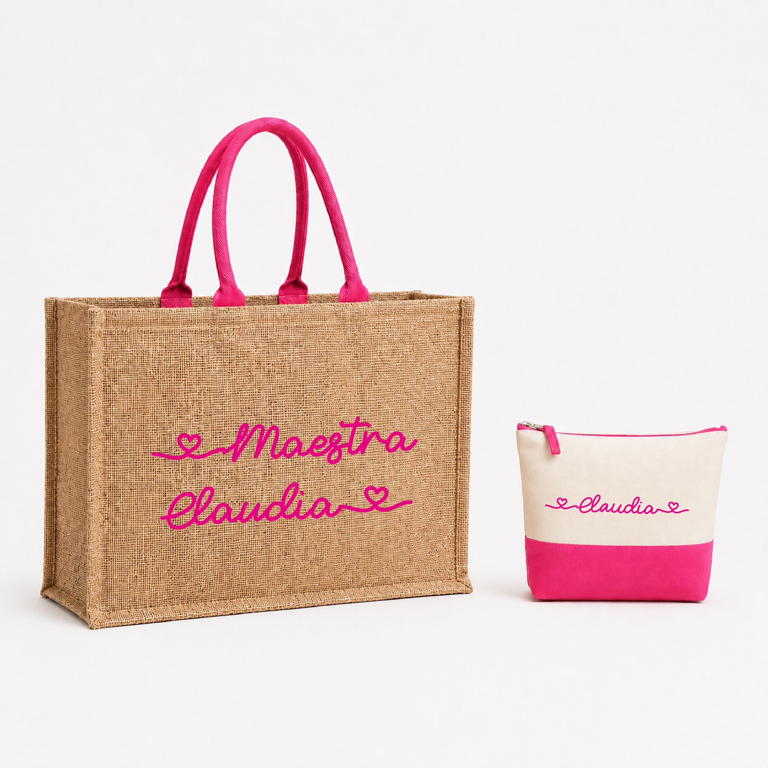 Shopper Maestra più pochette – Regalo Fine Anno Insegnante – Ricordo della Classe
