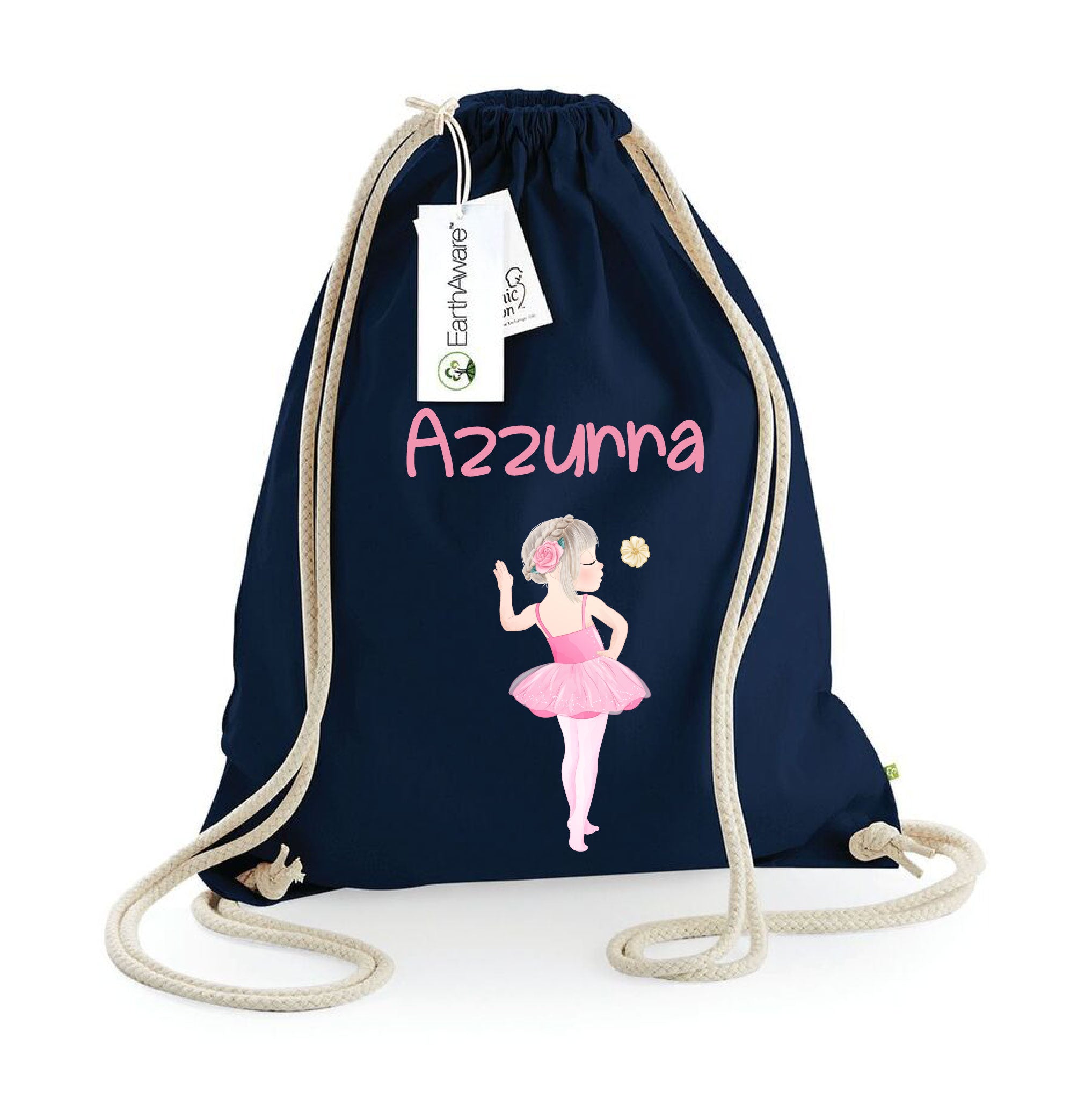 Zaino a sacca in cotone pesante Ballerina Danza - Be Brave Boutique