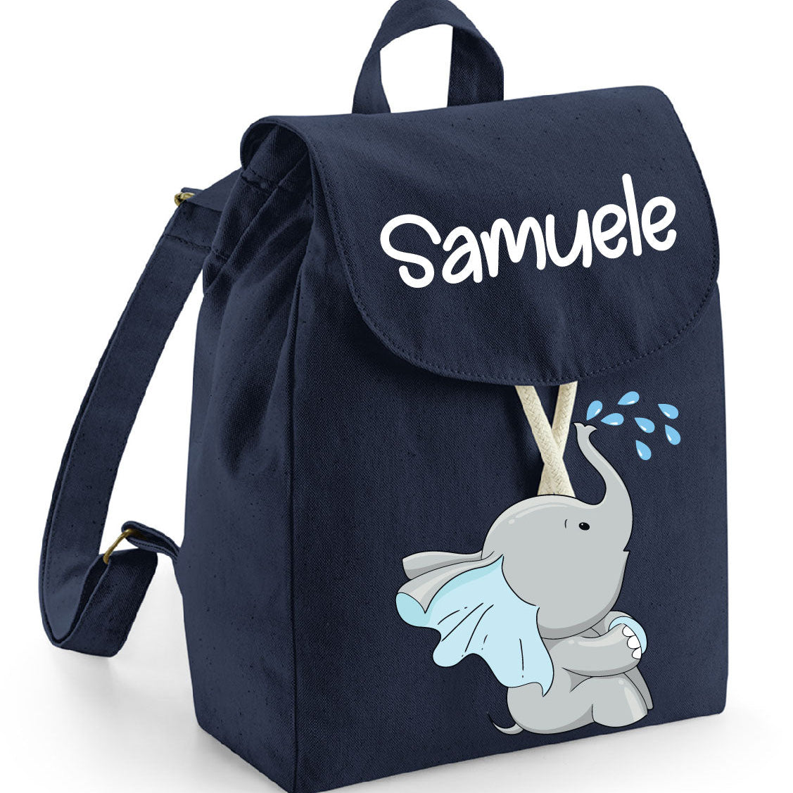 Mini Zaino per bambini in cotone Elefantino Gocce - Be Brave Boutique