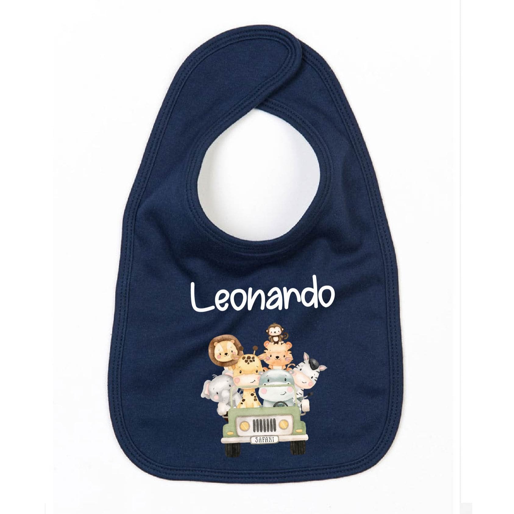 Bavaglino Personalizzato con nome tema Safari - Be Brave Boutique