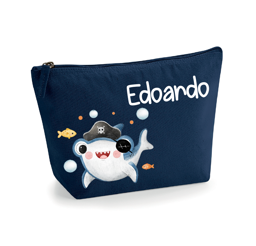 Pochette in cotone organico personalizzabile Baby Shark - Be Brave Boutique