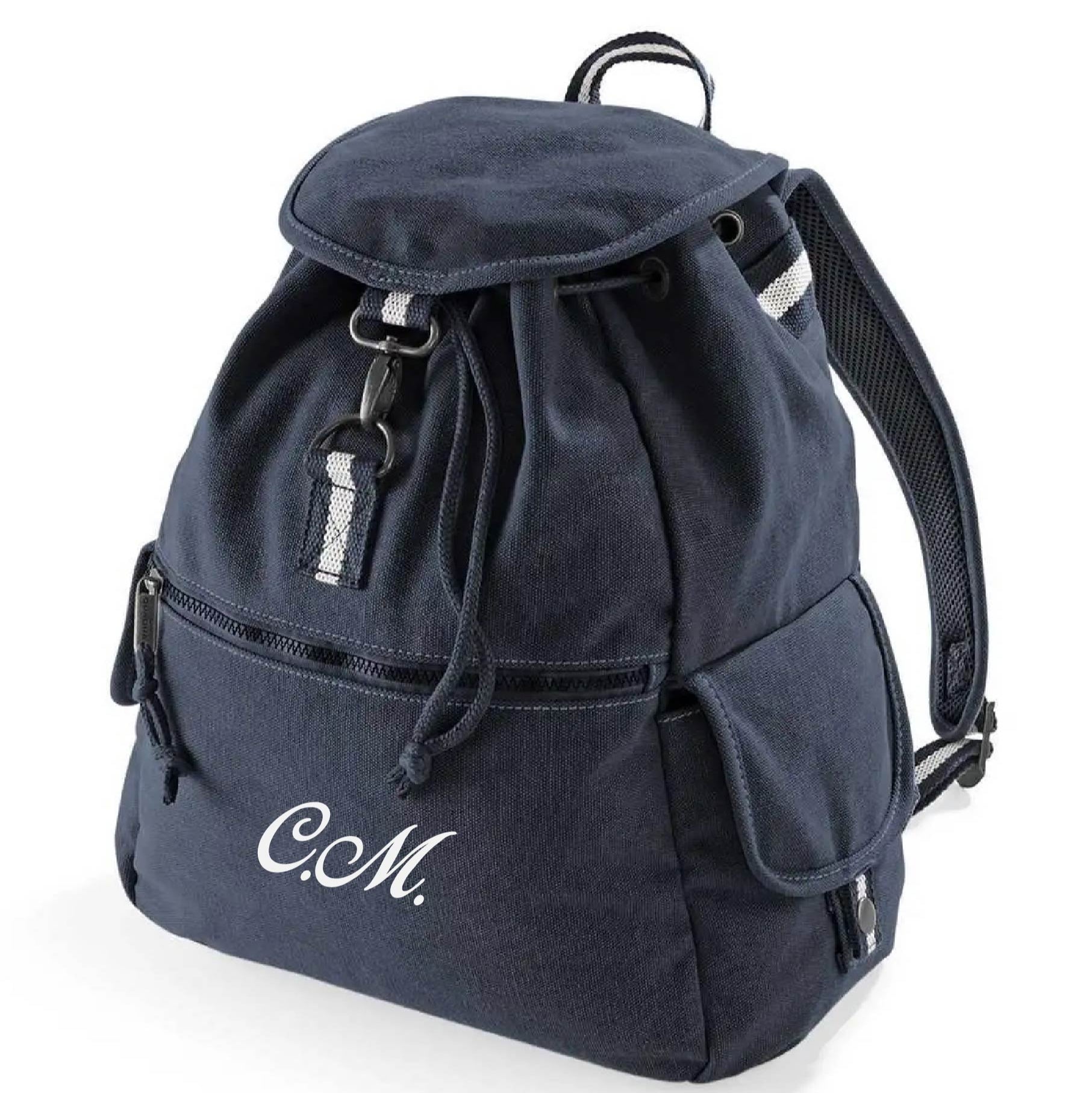 Zaino vintage unisex in cotone canvas personalizzabile - Be Brave Boutique