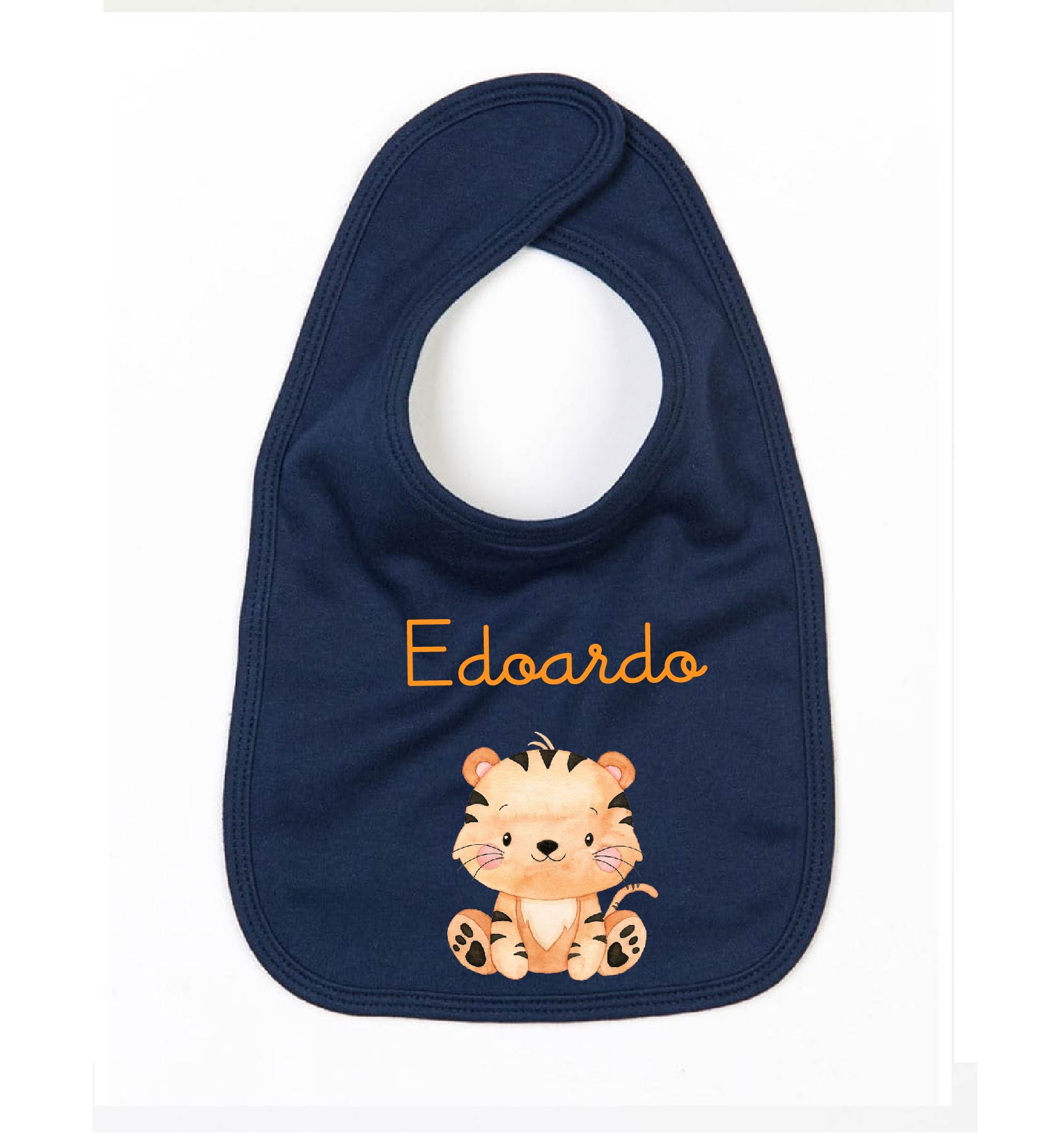 Bavaglino in Cotone organico Tigrotto personalizzabile - Be Brave Boutique