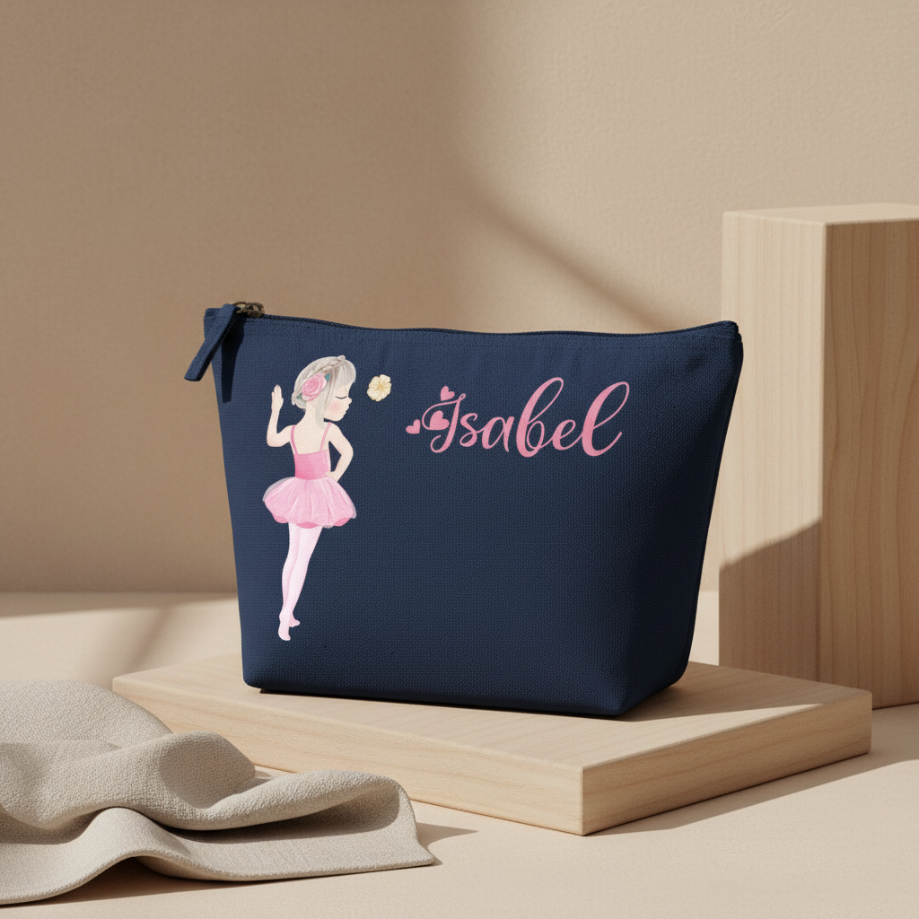 Pochette in cotone organico personalizzabile Ballerina