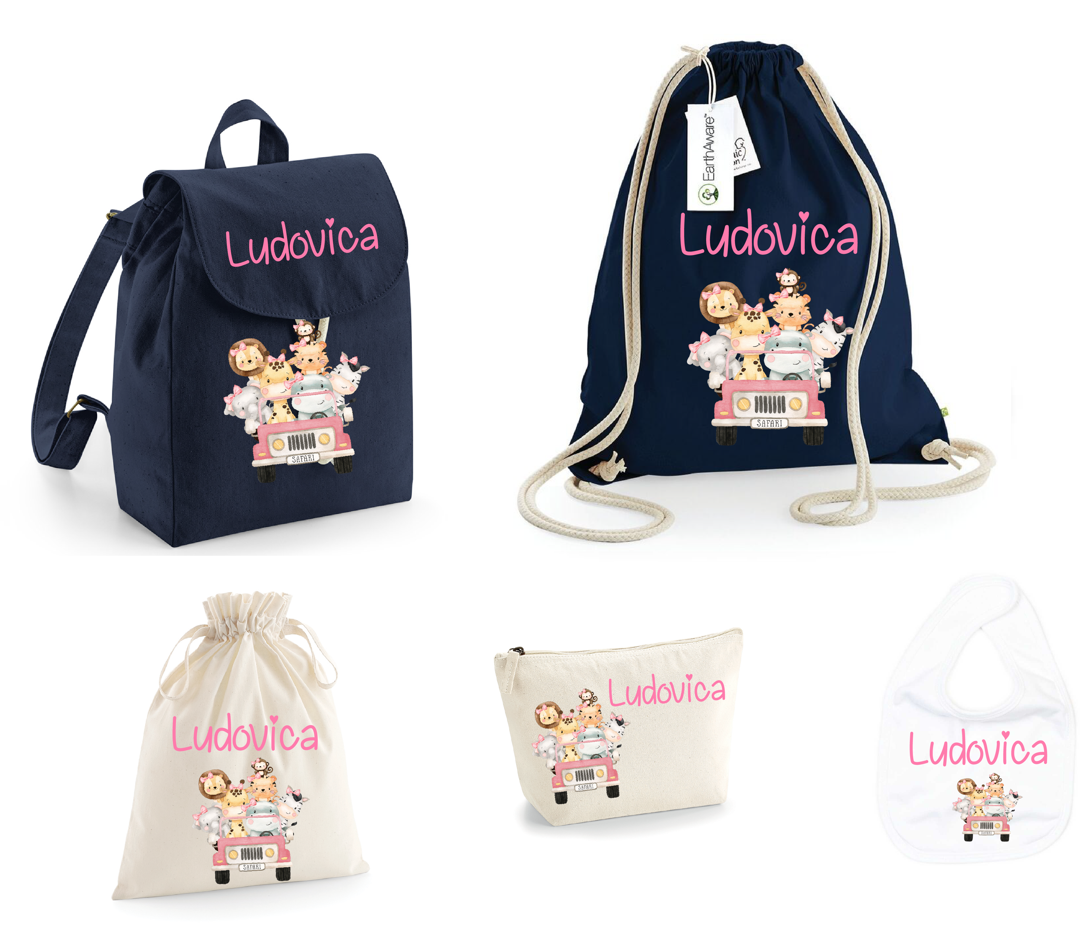 SUPER Set asilo Safari Rosa - Be Brave Boutique