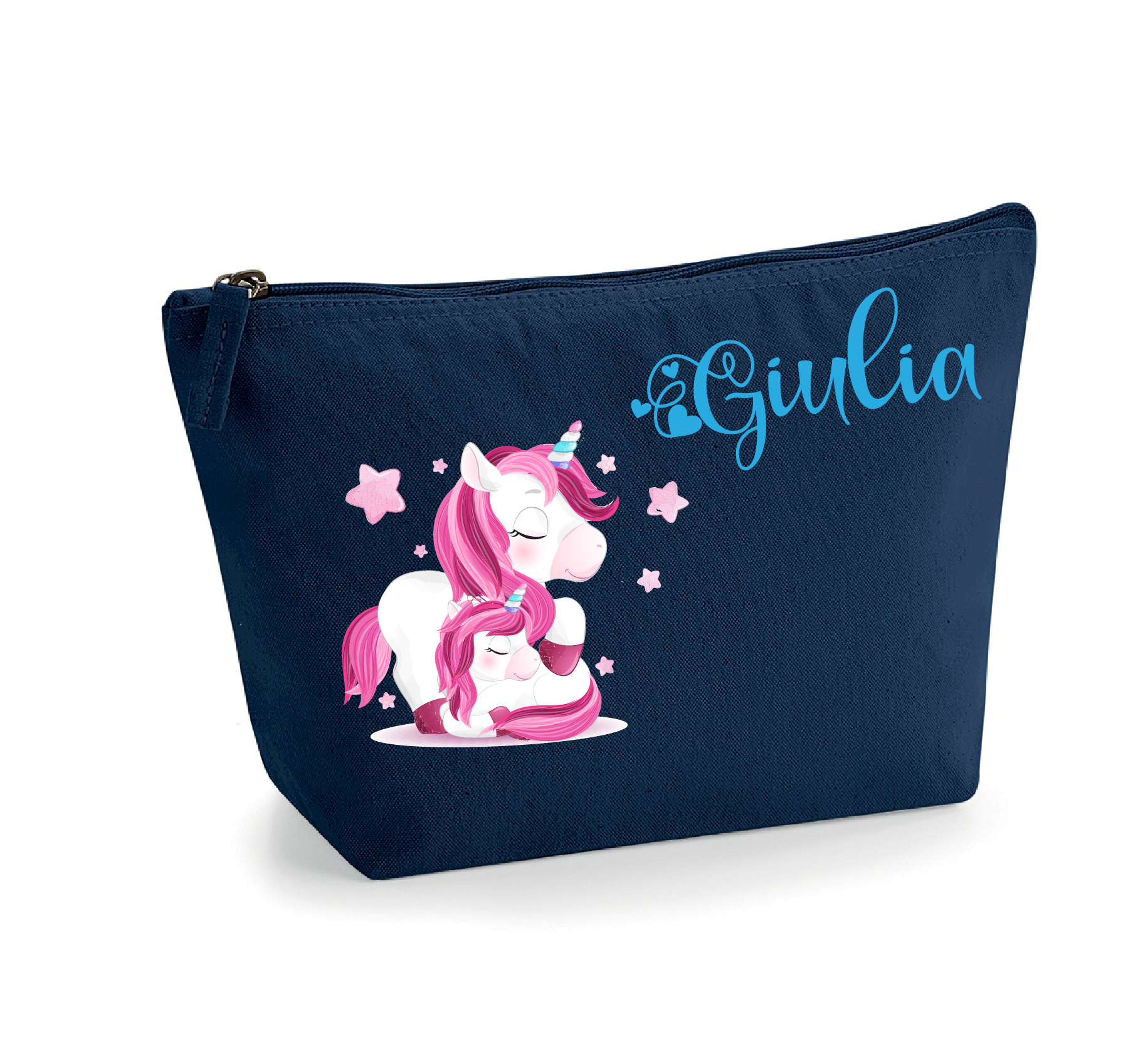 Pochette in cotone organico personalizzabile Unicorno Mamma - Be Brave Boutique