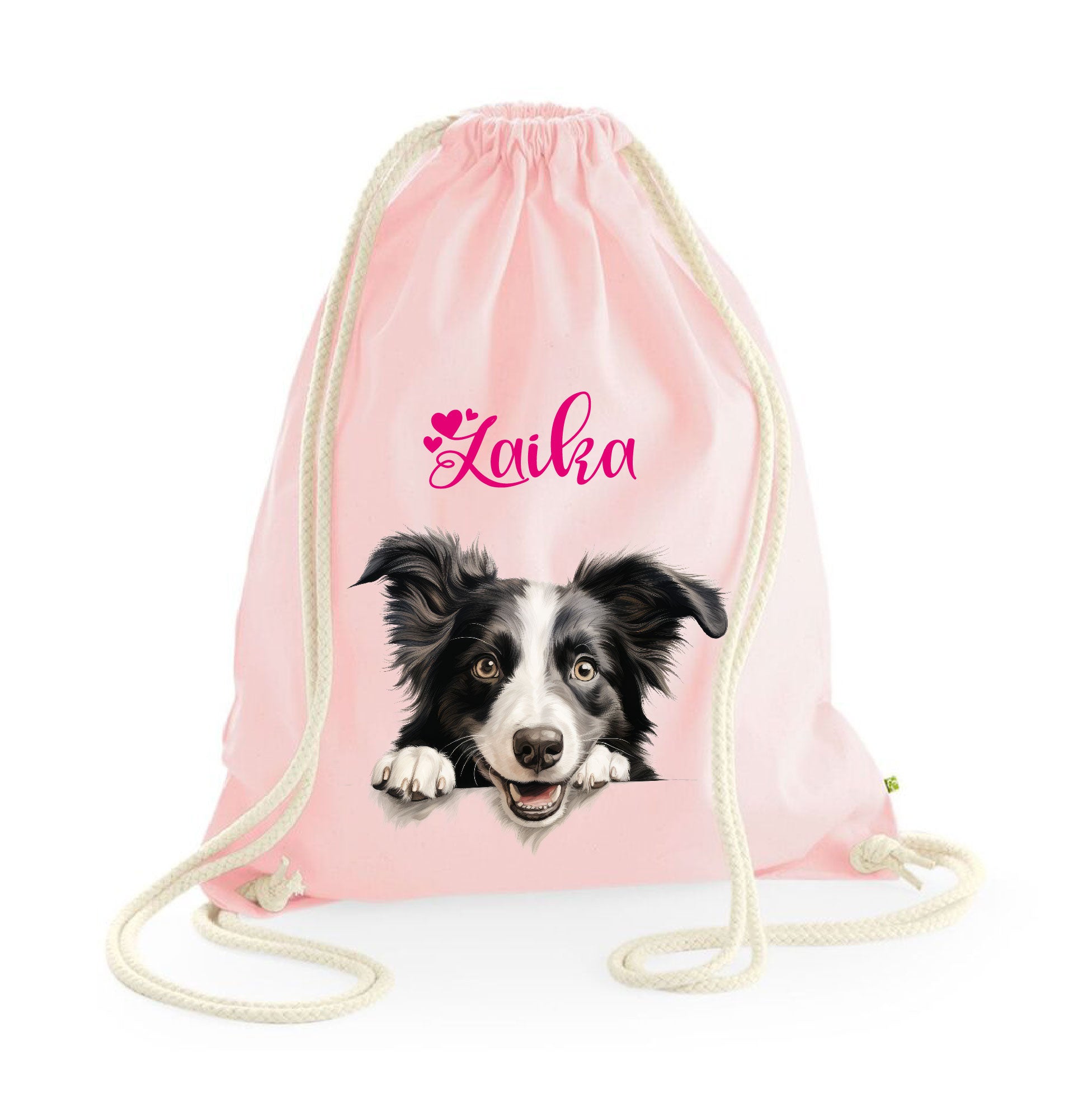 Sacca porta oggetti personalizzata cani Border Collie - Be Brave Boutique