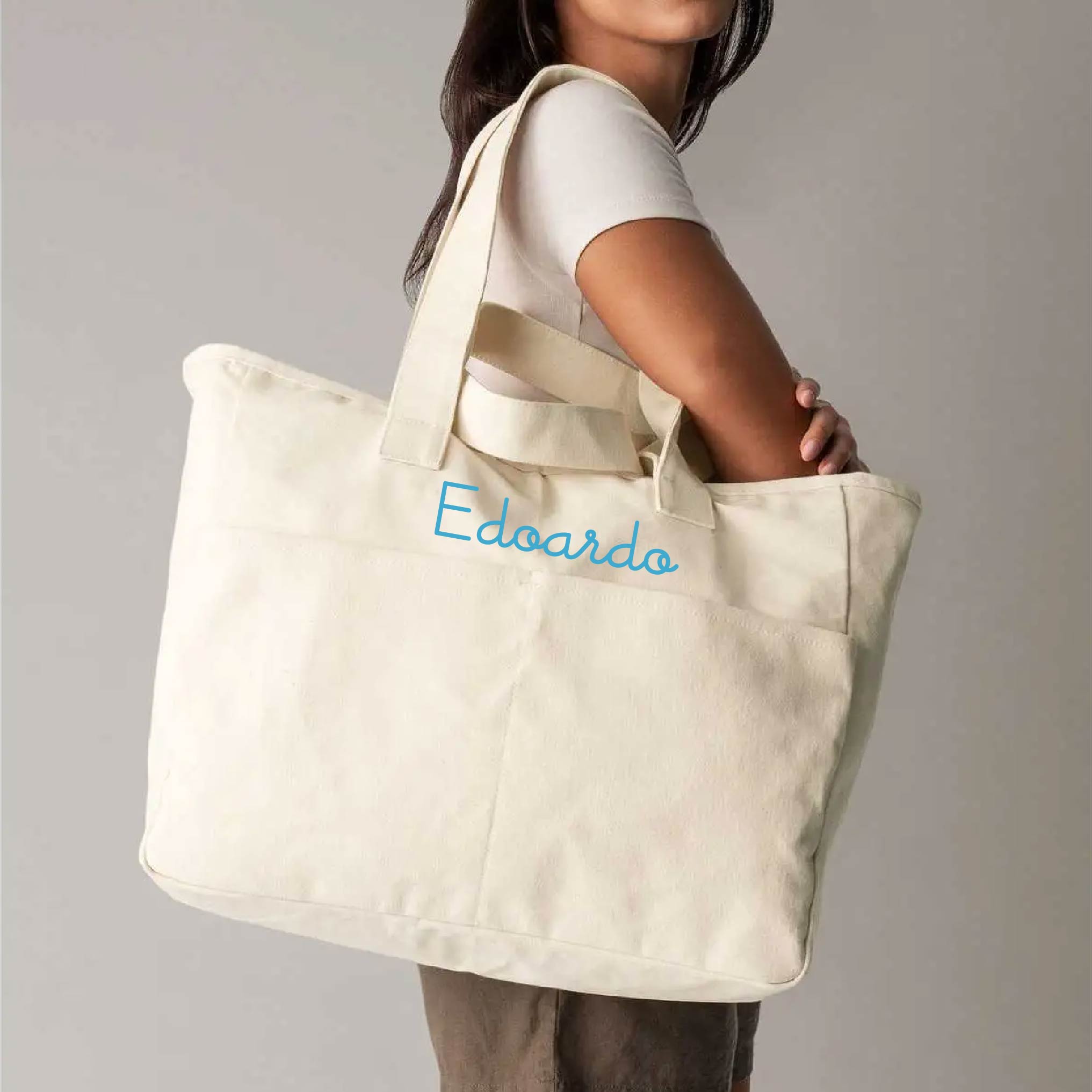 Borsa Doppio manico in tela resistente Personalizzabile - Be Brave Boutique
