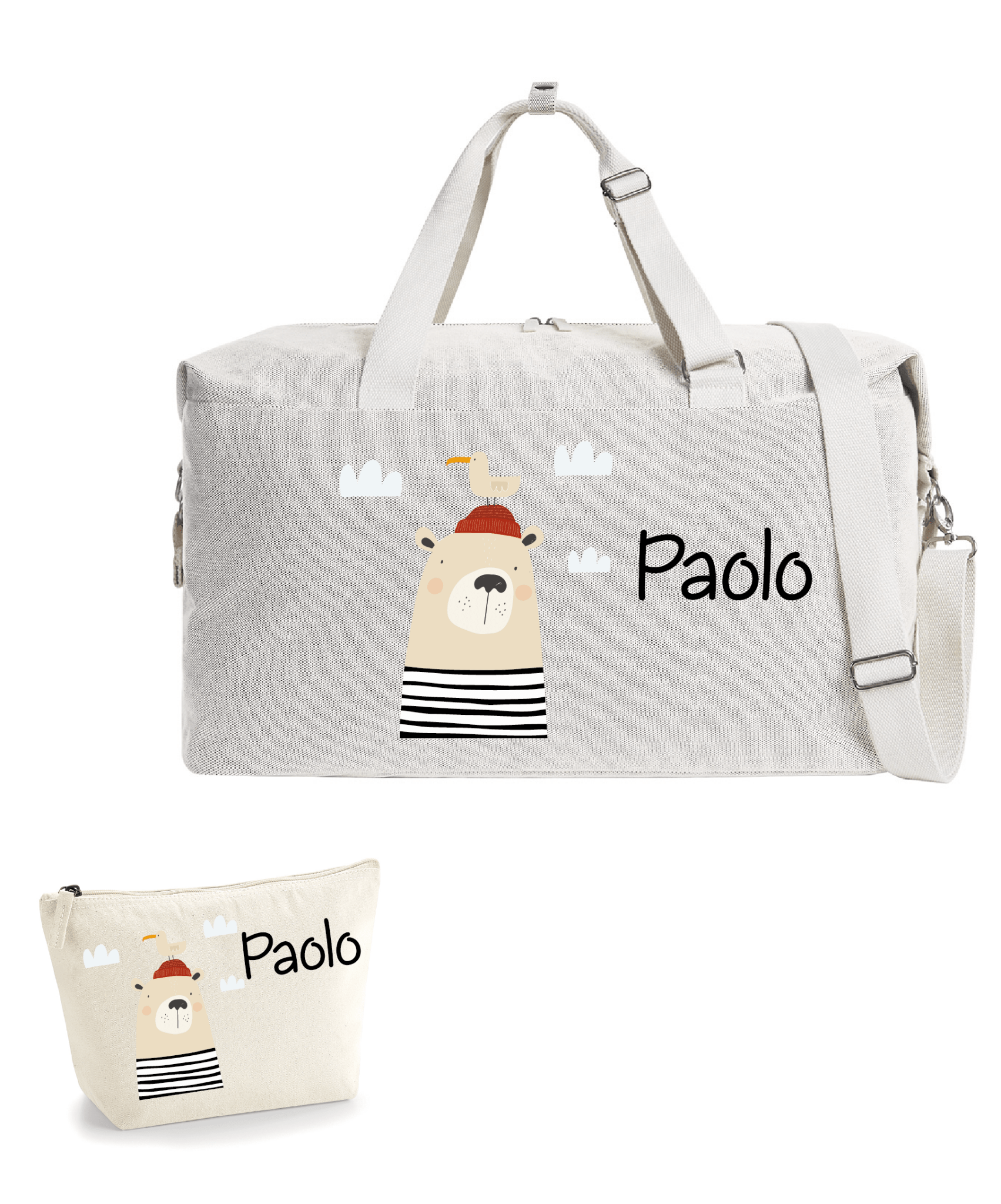 Borsone Orsetto marinaio e Pochette abbinata - Be Brave Boutique