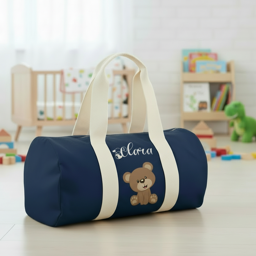 Borsone in cotone canvas personalizzato Orsetto