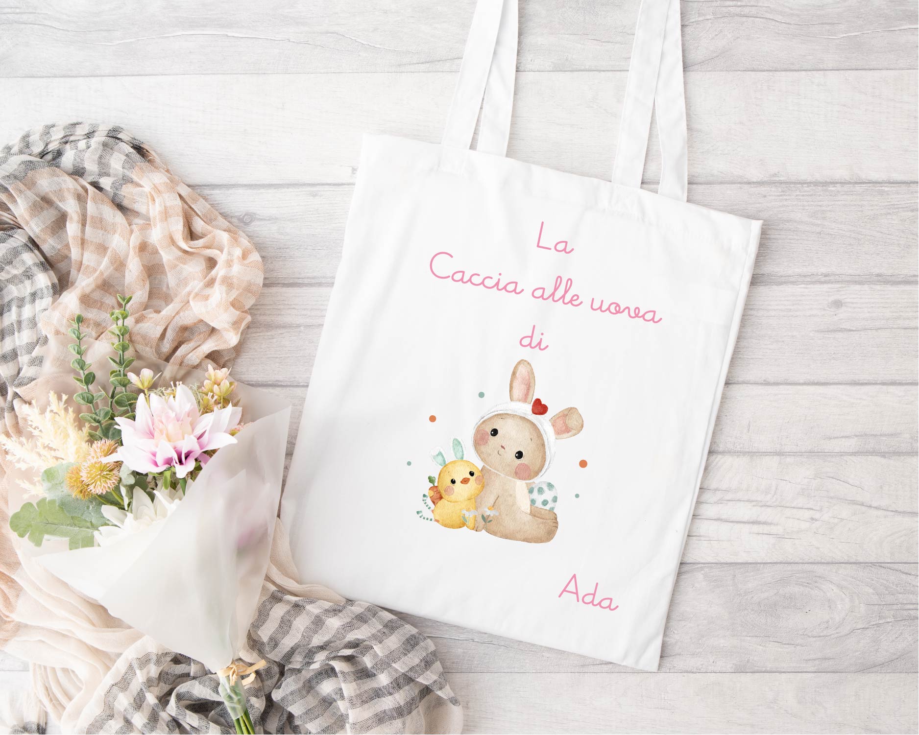 Borsa Personalizzata per caccia alle uova di Pasqua - Be Brave Boutique
