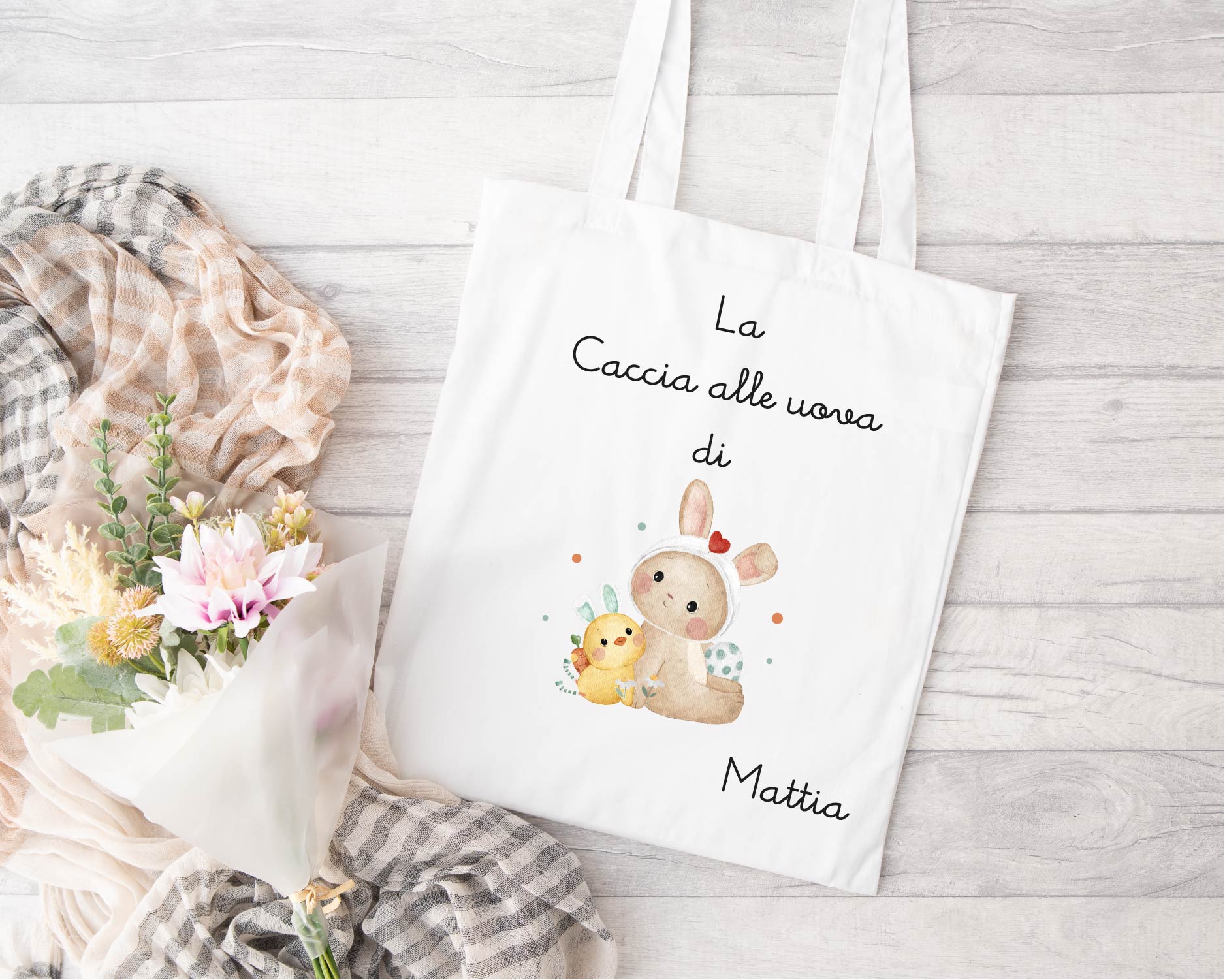 Borsa Personalizzata per caccia alle uova di Pasqua - Be Brave Boutique