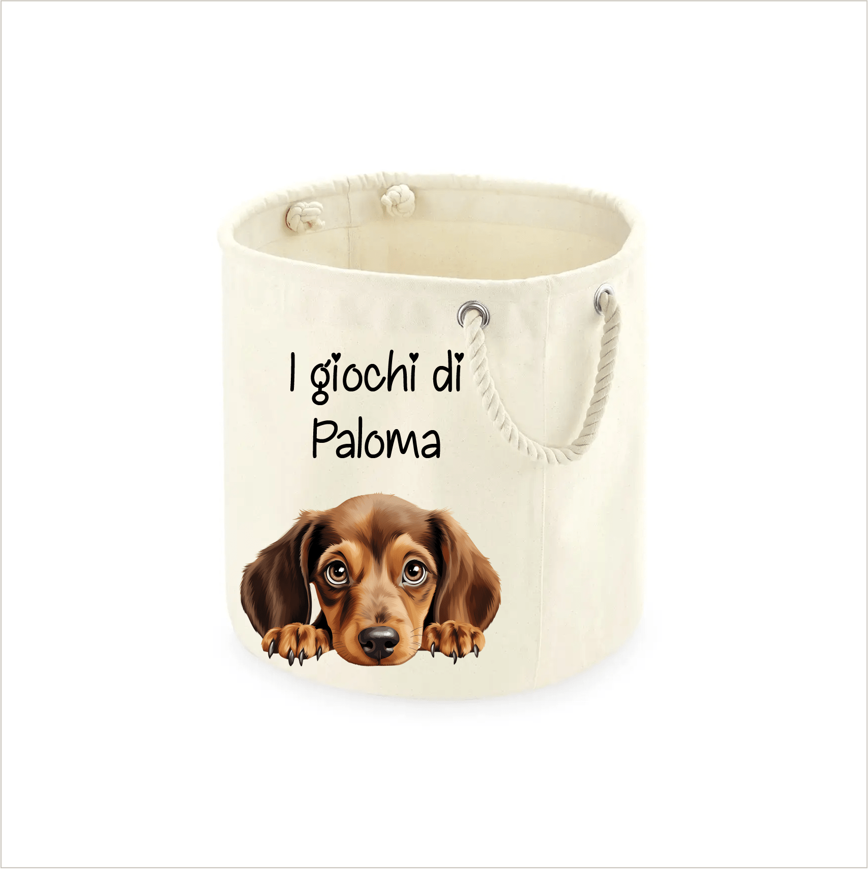 Cesta Porta giochi per Cani Bassotto - Be Brave Boutique