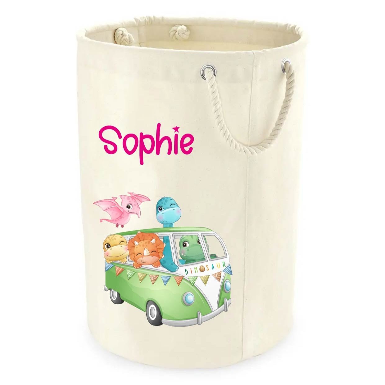 Cesta Porta giochi personalizzabile Cute Dino - Be Brave Boutique