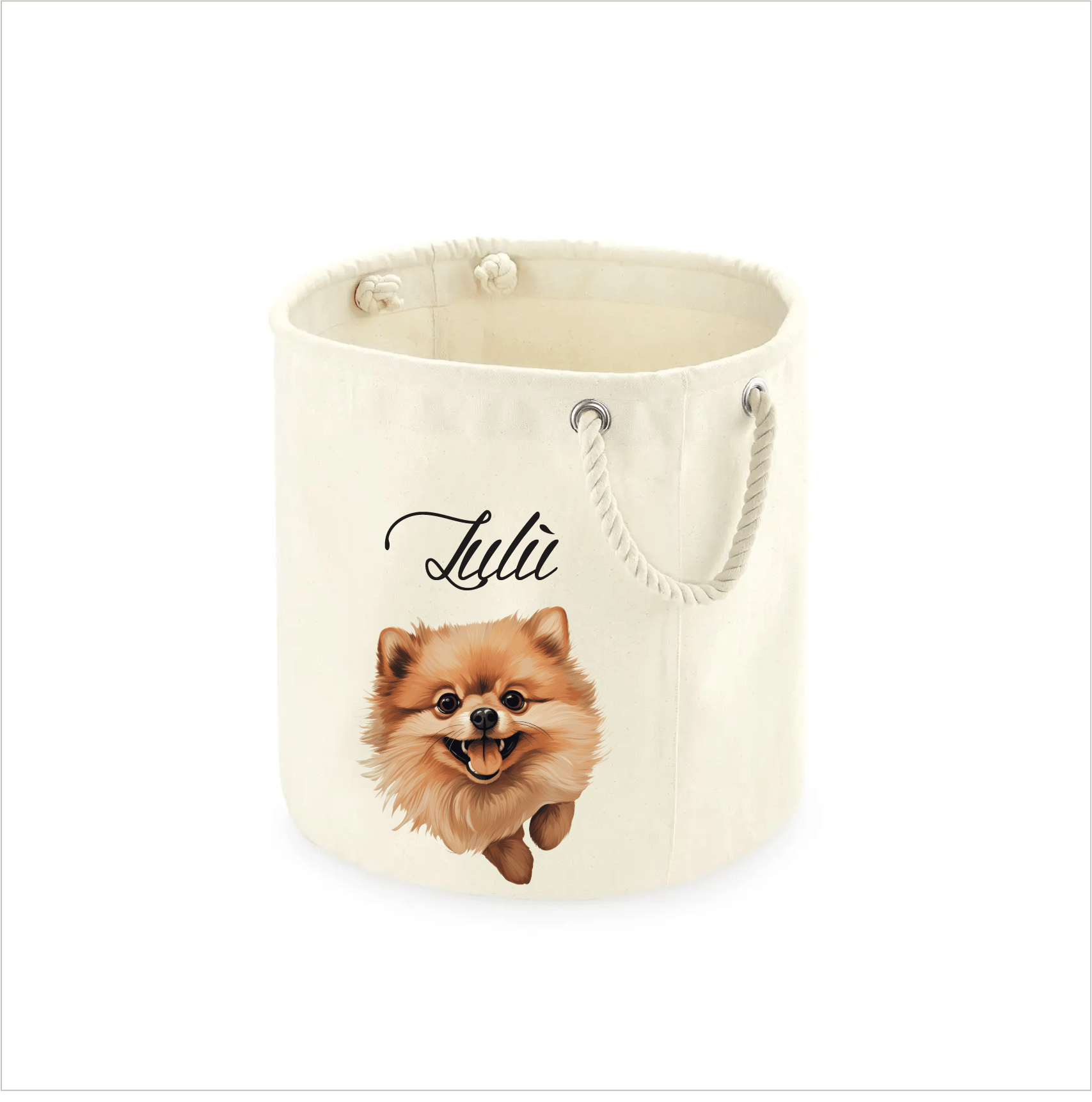 Cesta Porta giochi per Cani Volpino di Pomerania - Be Brave Boutique