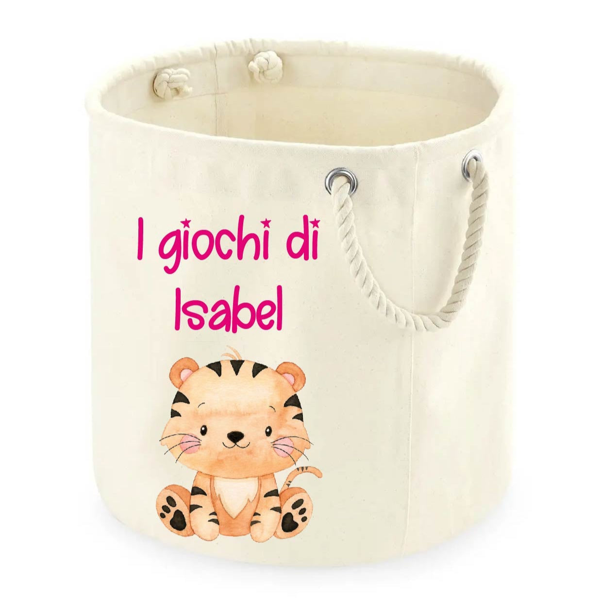 Cesta Porta giochi personalizzabile Tigrotto - Be Brave Boutique