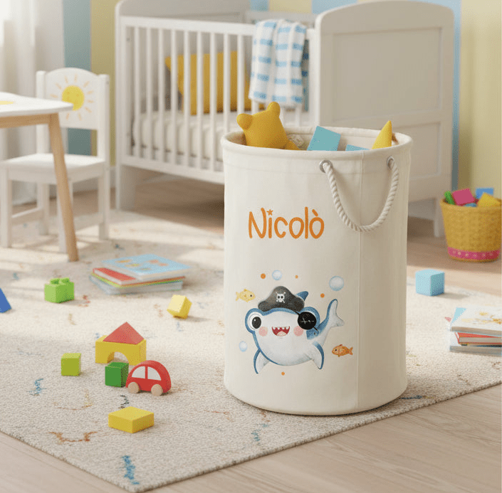Cesta Porta giochi personalizzabile Baby Shark