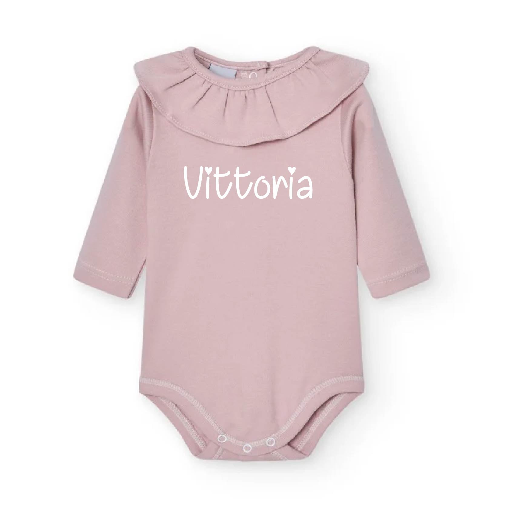 Body a manica lunga colletto Rosa Personalizzabile - Be Brave Boutique