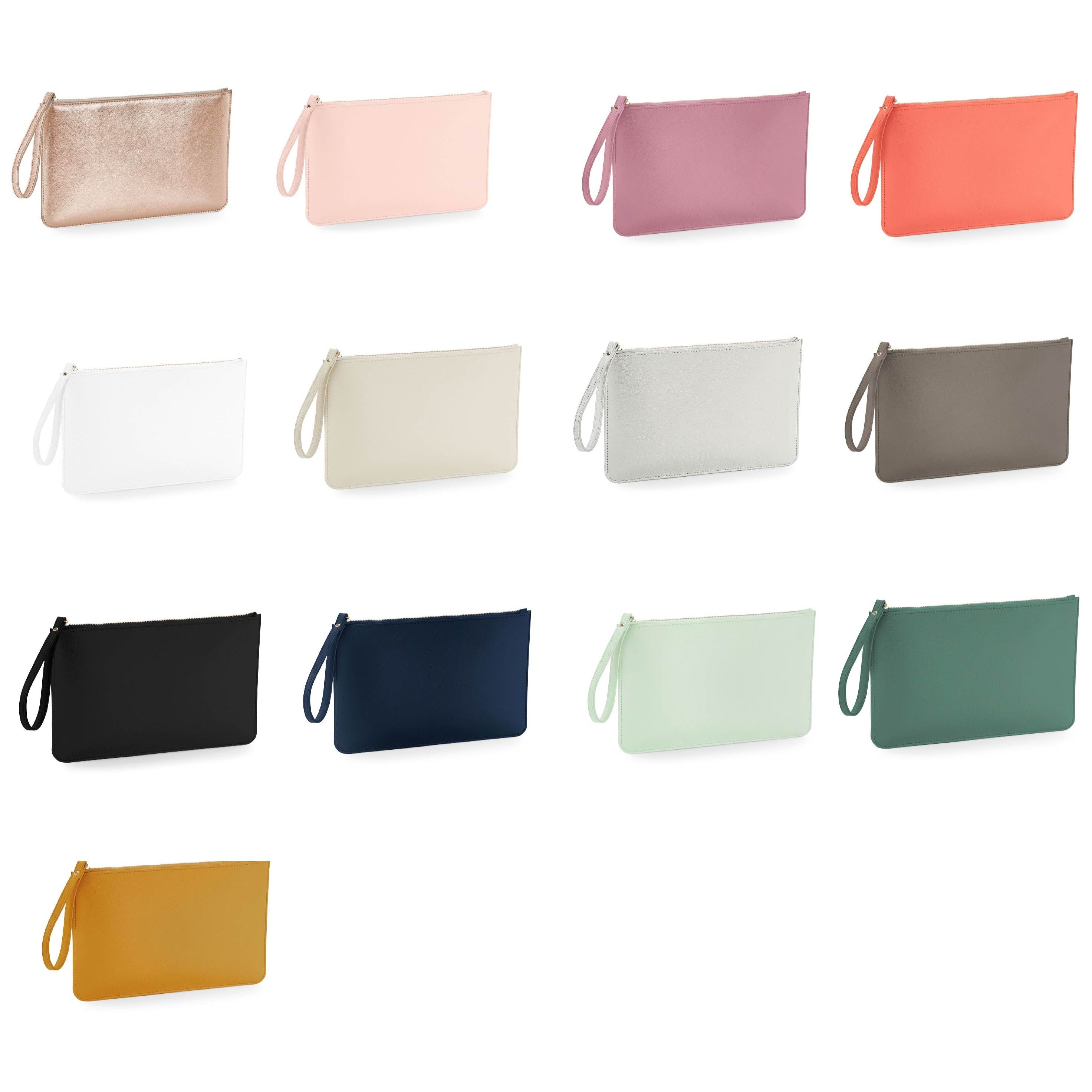 Pochette con anello piatta in simil pelle personalizzabile 13 colori disponibili - Be Brave Boutique