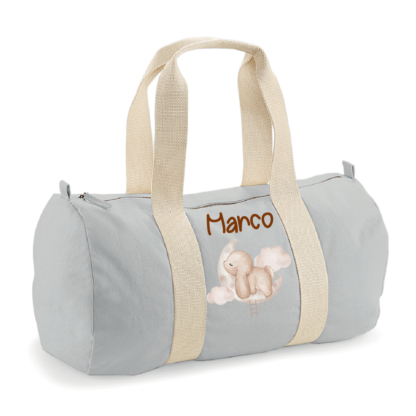 Borsone in cotone canvas personalizzato Coniglietto su Nuvola - Be Brave Boutique