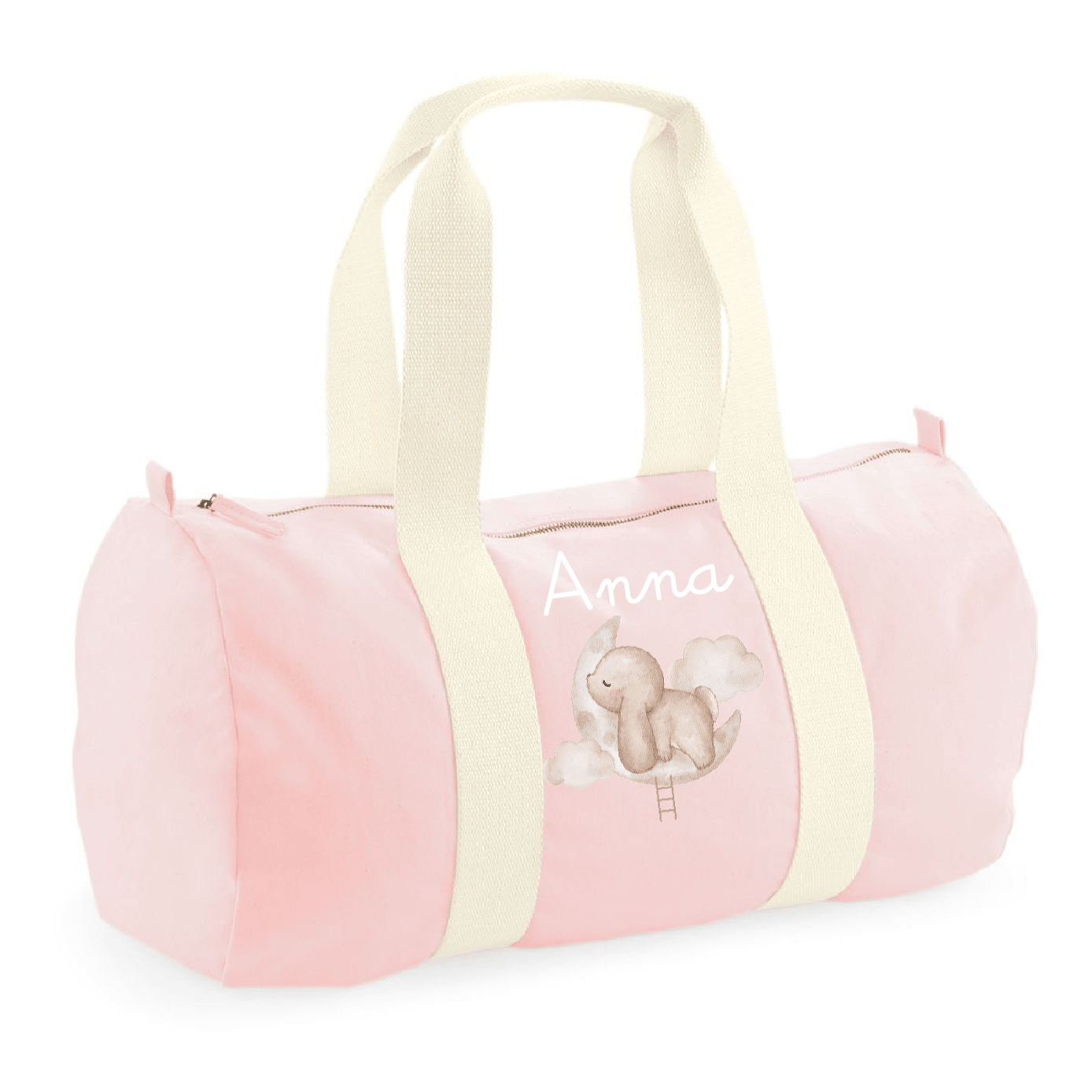 Borsone in cotone canvas personalizzato Coniglietto su Nuvola - Be Brave Boutique