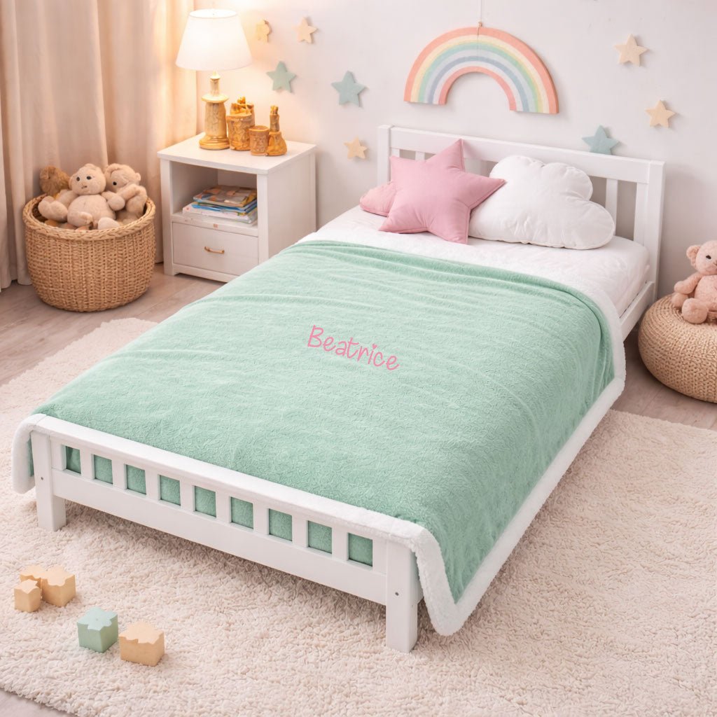 Coperta 130x170 in sherpa personalizzabile con nome