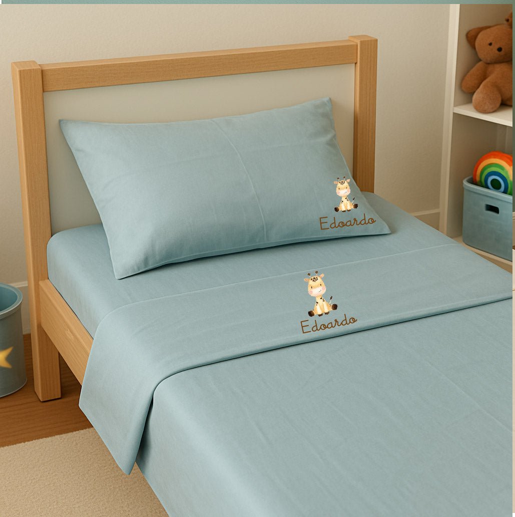 Lenzuolo personalizzabile per Asilo Sotto con ang. sopra e Federa - Be Brave Boutique