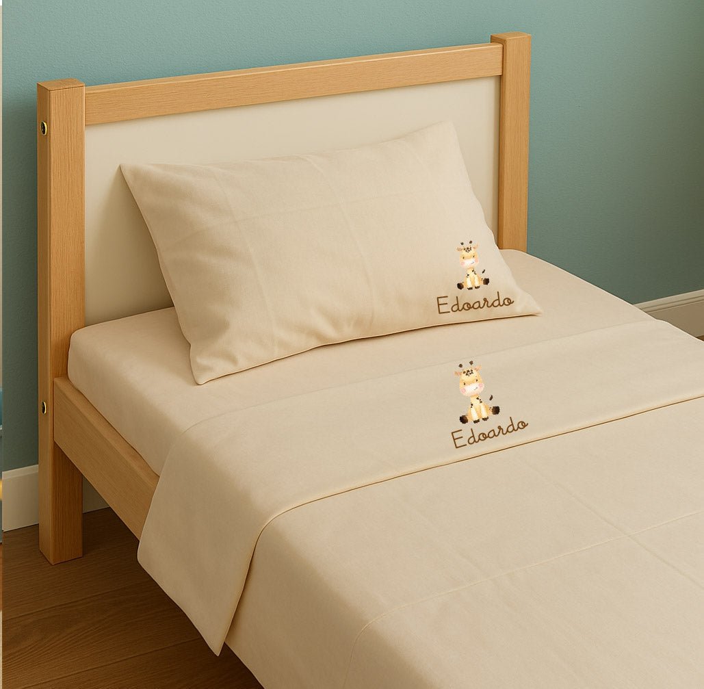 Lenzuolo personalizzabile per Asilo Sotto con ang. sopra e Federa - Be Brave Boutique