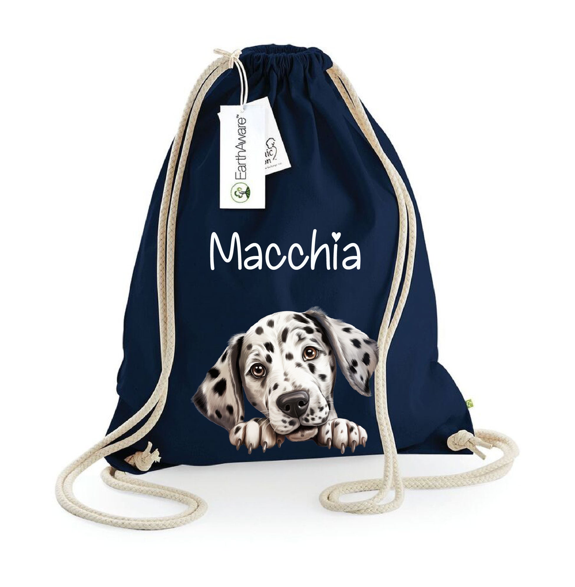Sacca porta oggetti personalizzata cani Dalmata - Be Brave Boutique