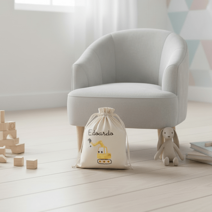 Sacchetti primi cambi/Organizer personalizzabili Escavatore - Be Brave Boutique