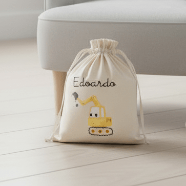 Sacchetti primi cambi/Organizer personalizzabili Escavatore - Be Brave Boutique