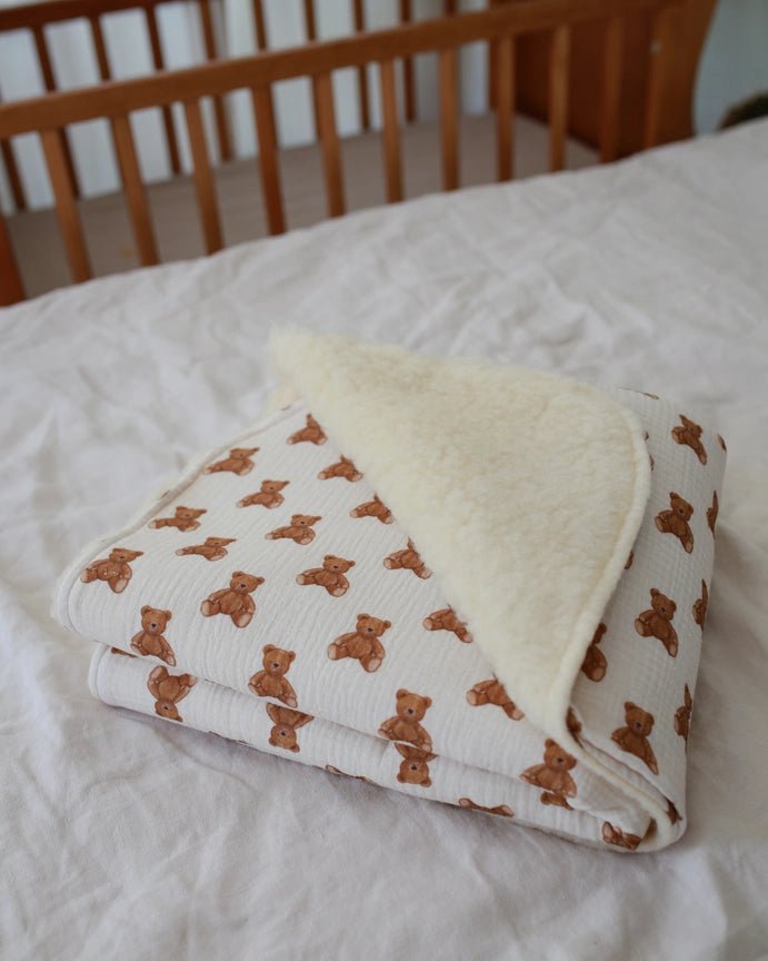 Coperta in lana per neonato/bambino, 90x120 cm, lana Teddy