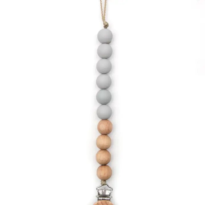 catena per ciuccio - pietra e quercia - Be Brave Boutique