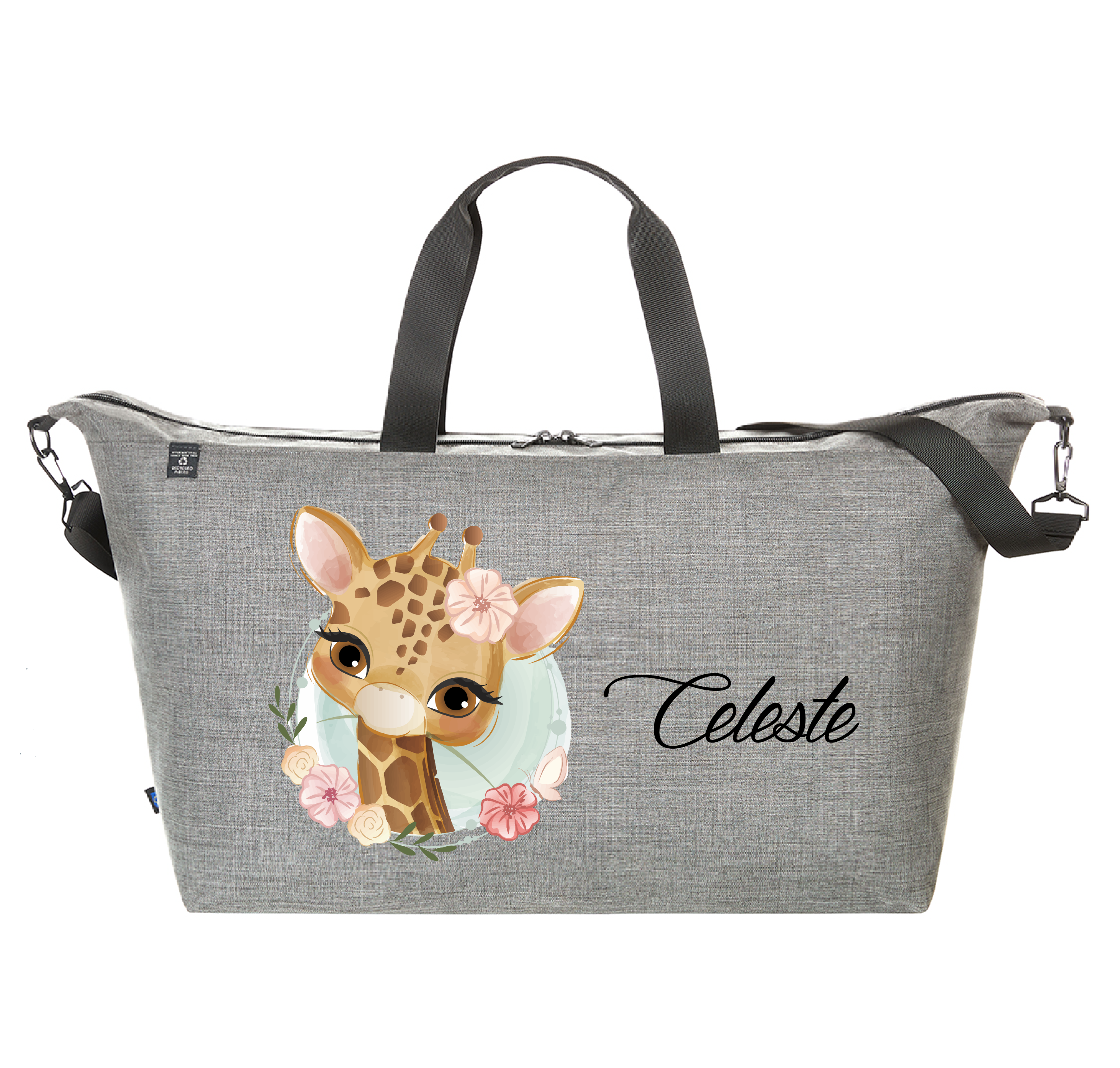 Borsone Family Giraffa personalizzabile con nome - Be Brave Boutique