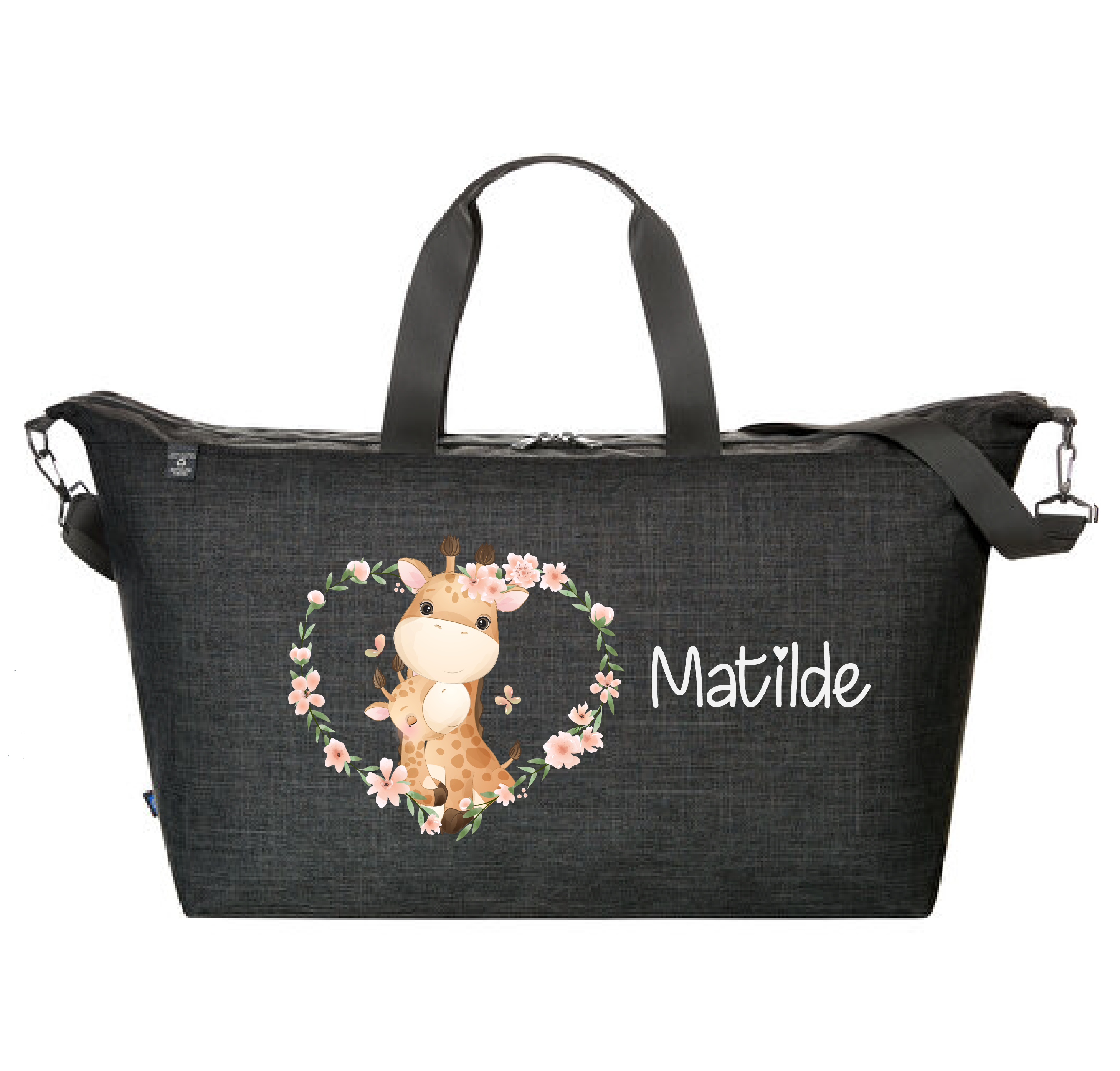 Borsone modello Family in 100% pet riciclato Giraffine - Be Brave Boutique