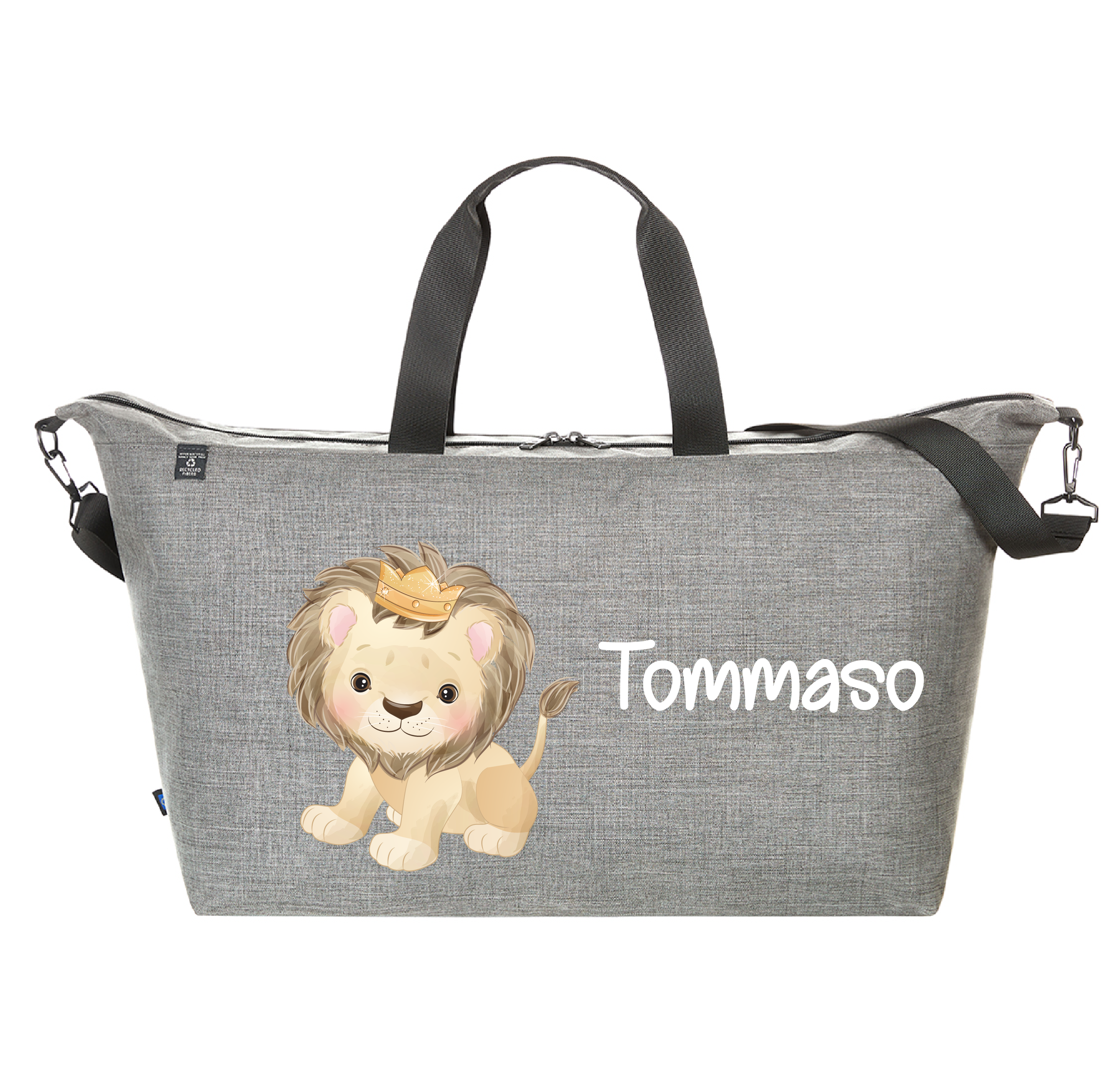 Borsone modello Family in 100% pet riciclato Leoncino Corona - Be Brave Boutique