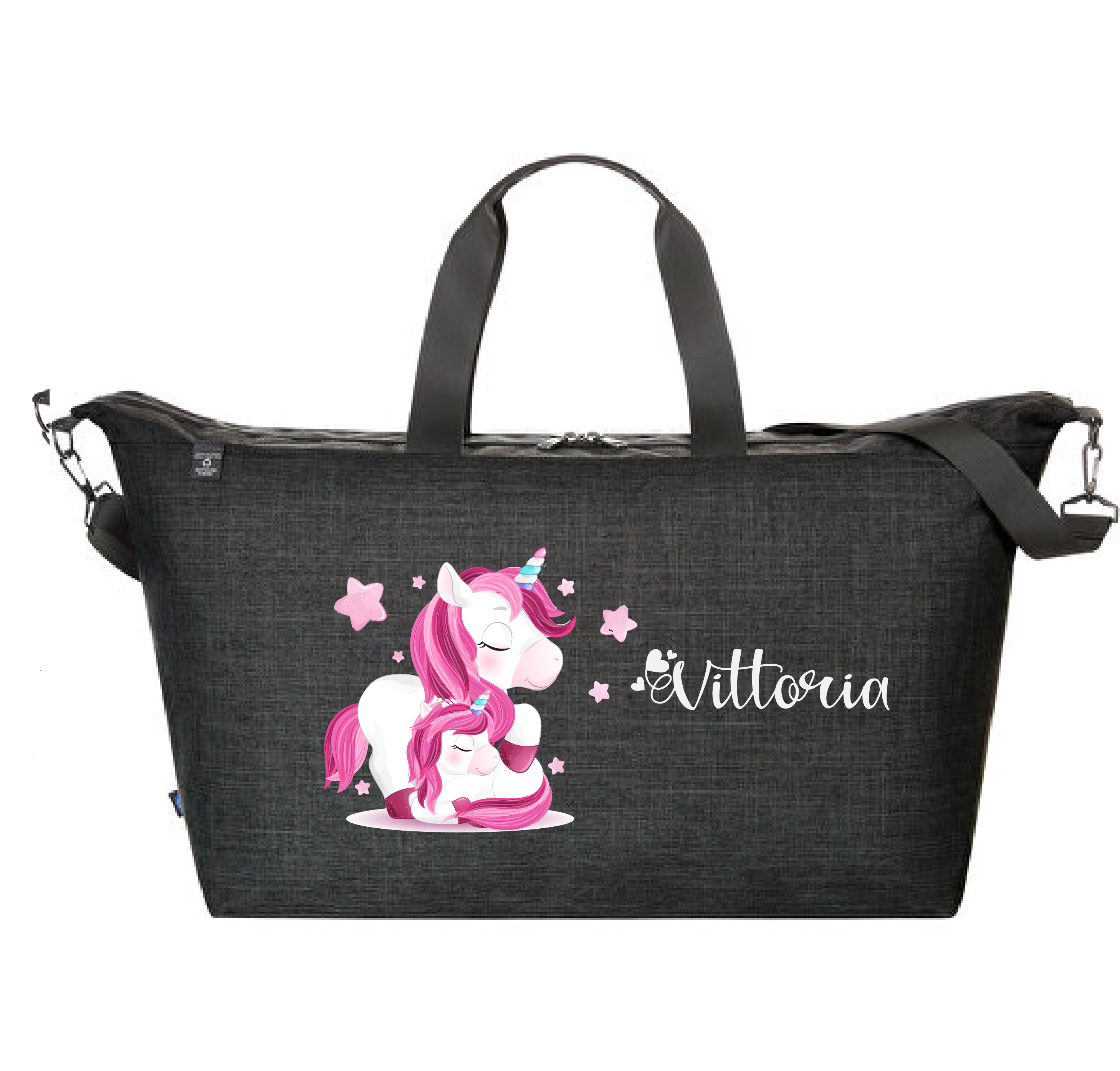 Borsone modello Family in 100% pet riciclato Unicorno Mamma - Be Brave Boutique
