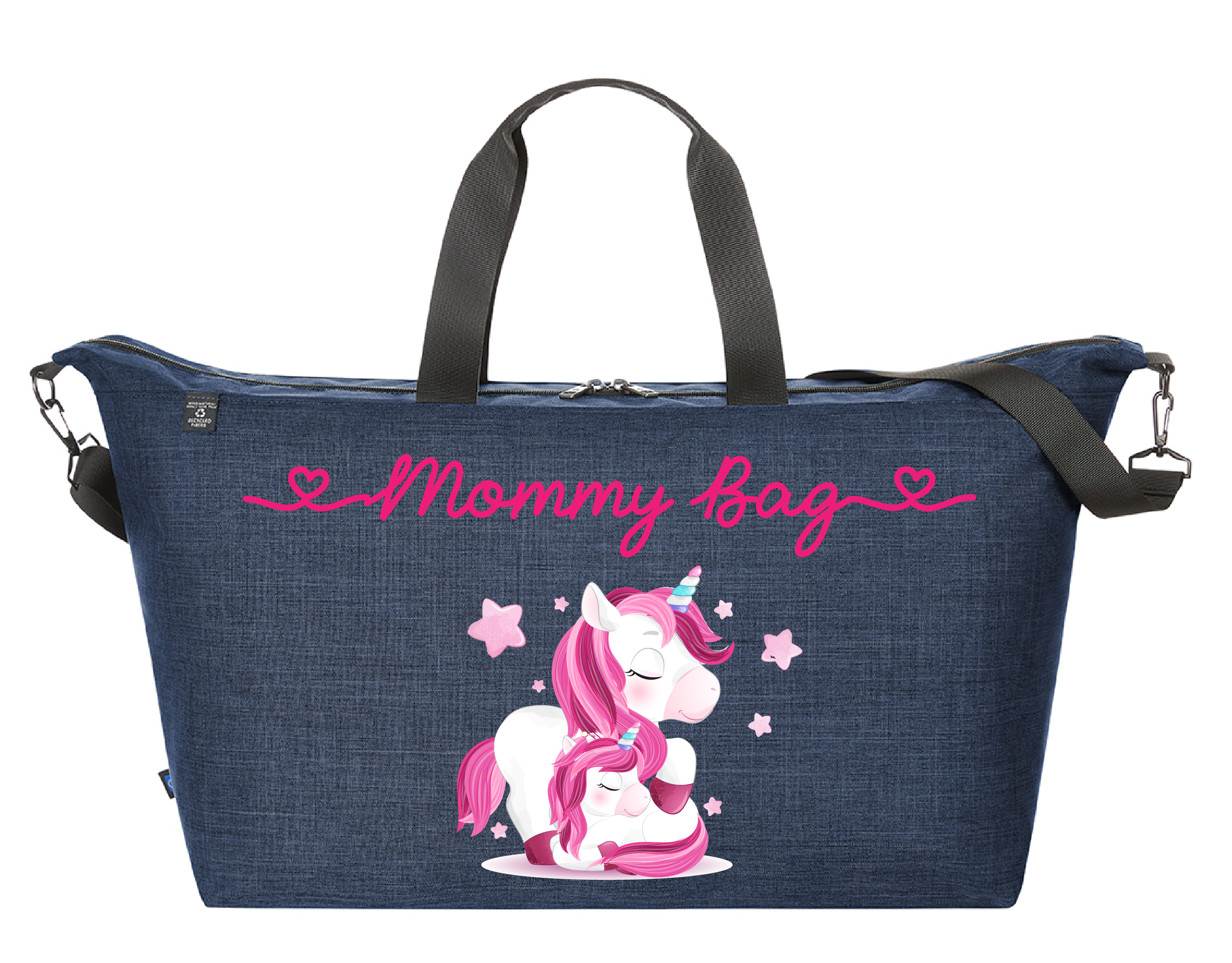 Borsone modello Family in 100% pet riciclato Unicorno Mamma - Be Brave Boutique