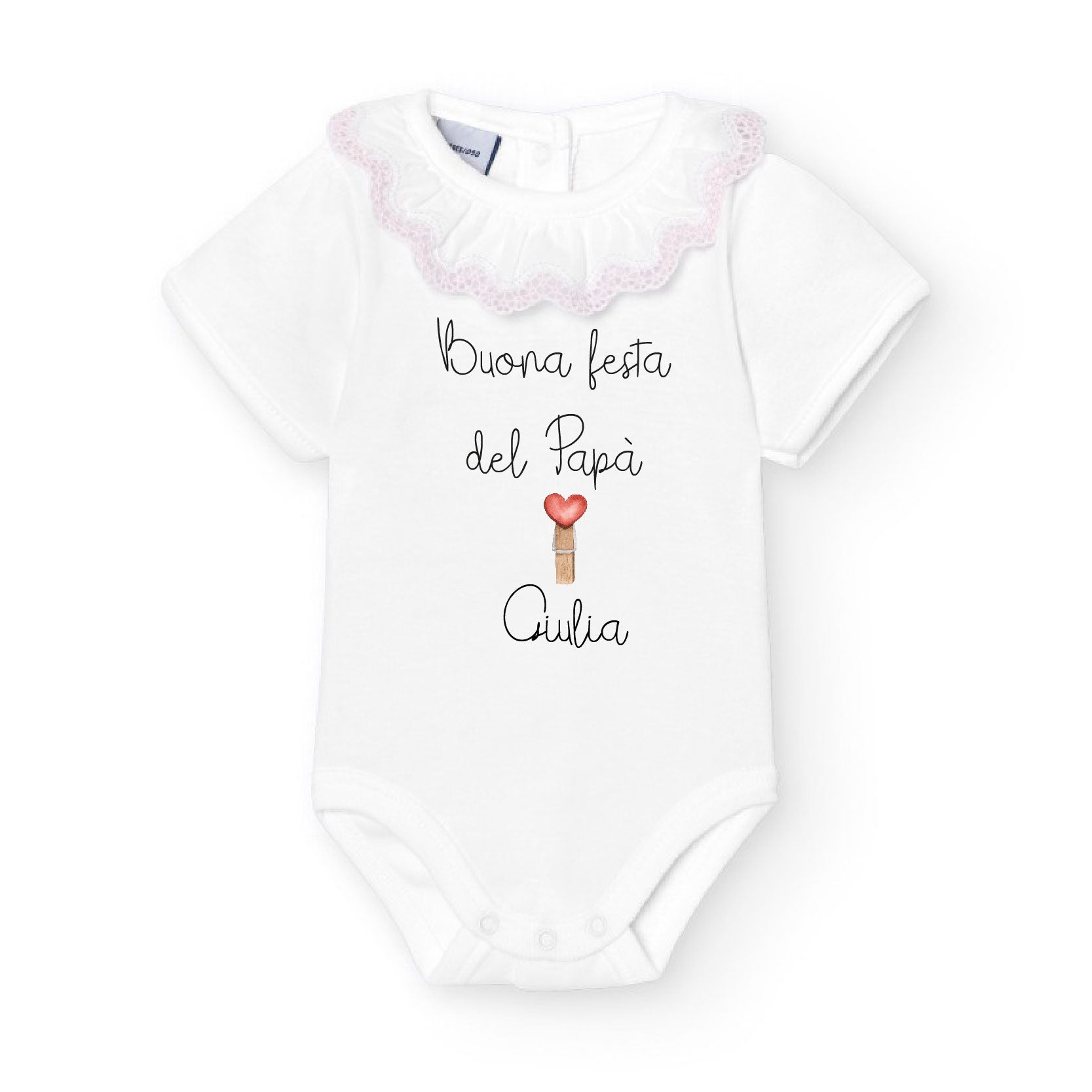 Body colletto Festa del Papà 2025 personalizzabile - Be Brave Boutique