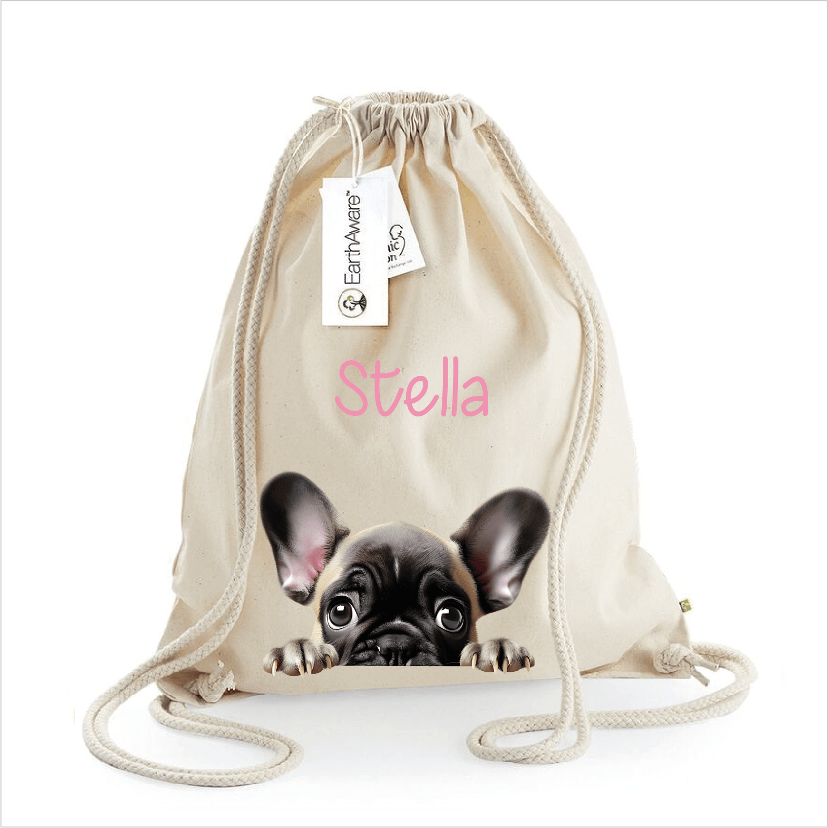 Sacca porta oggetti personalizzata cani French Bulldog - Be Brave Boutique