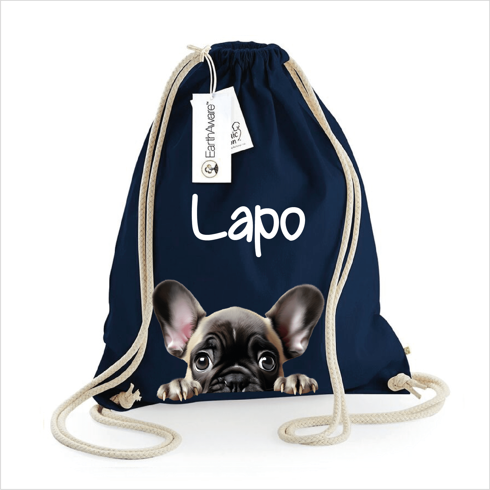 Sacca porta oggetti personalizzata cani French Bulldog - Be Brave Boutique