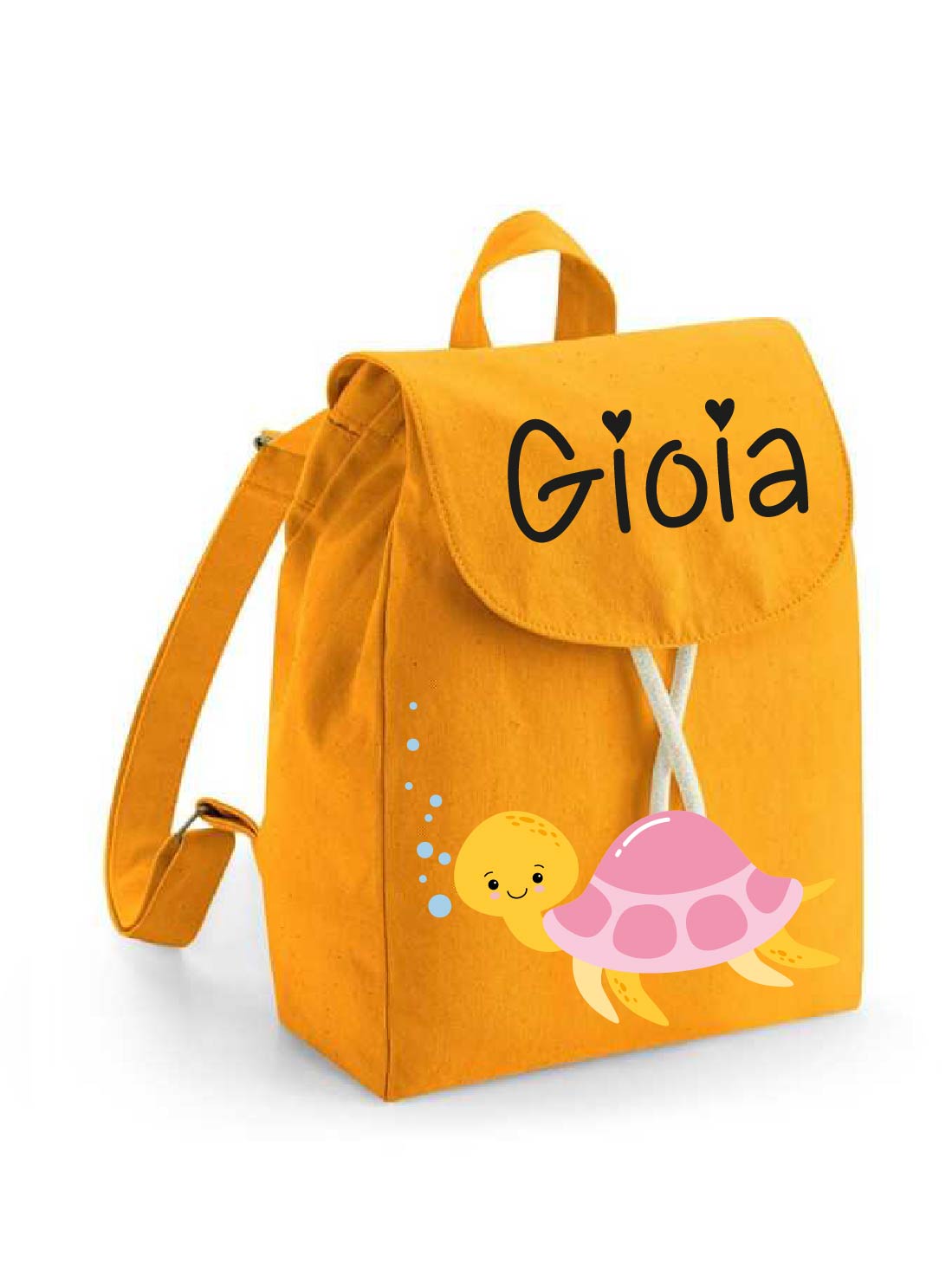 Mini Zaino in cotone Tartaruga Marina - Be Brave Boutique